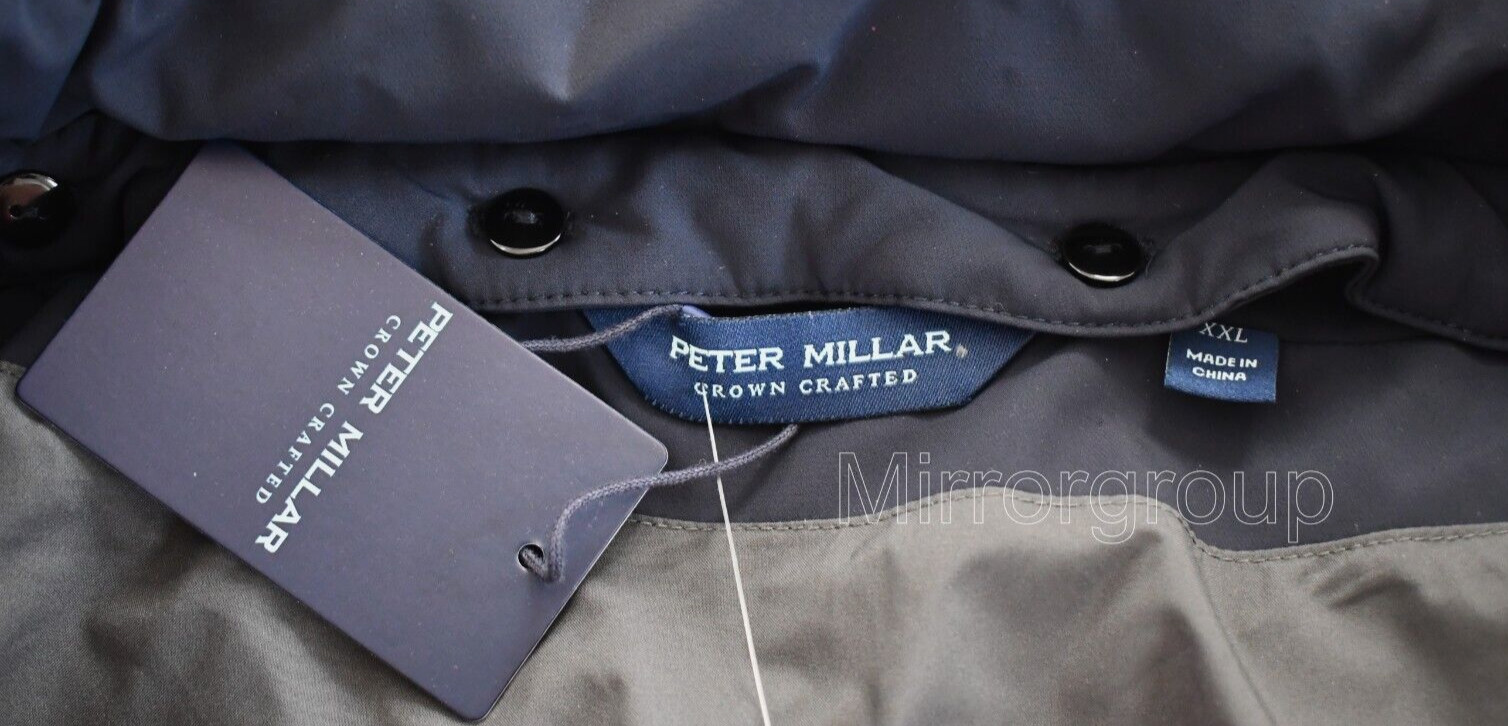 $1195🆕PETER MILLAR Navy ASTON QUILTED Hooded 4Way Stretch Blazer Jacket XXL/2XL