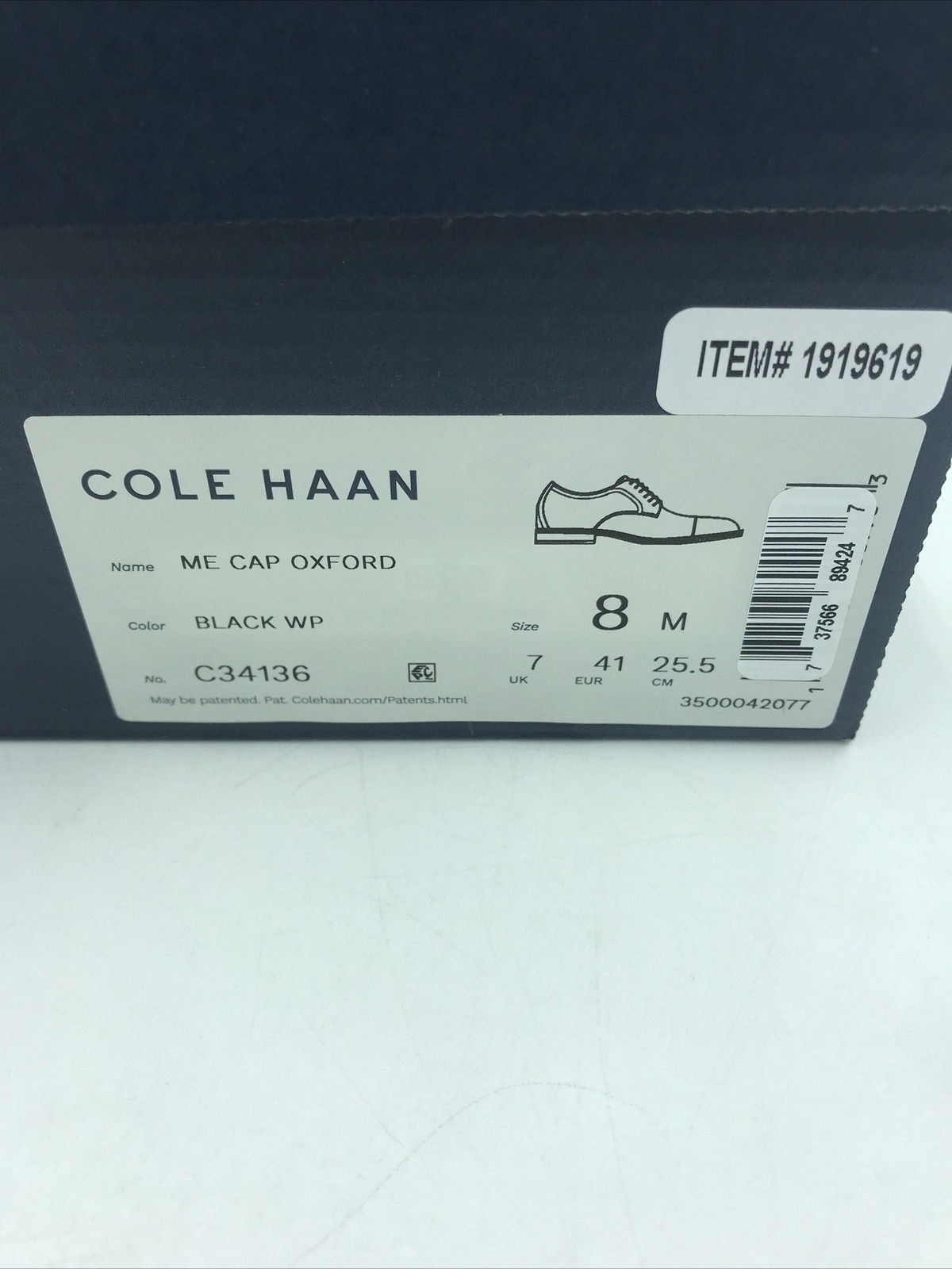 Man’s Oxfords Cole Haan Modern Essentials Cap Oxford Black 8