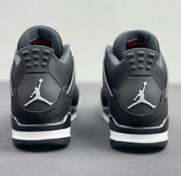 Size US 7-12 Jordan 4 SE “Black Canvas” Retro Basketball Shoes DH7138-006