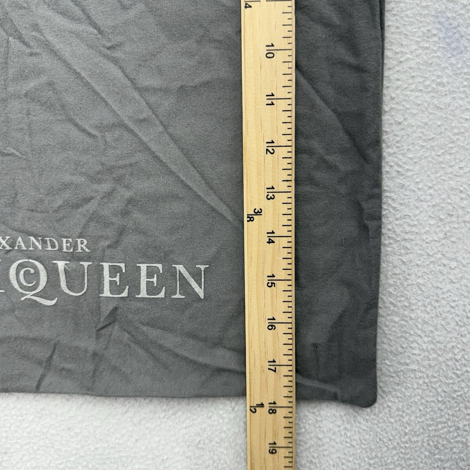 Alexander McQueen Dust Bag 17.5″x13.5″ Gray Drawstring Storage Protector Heels