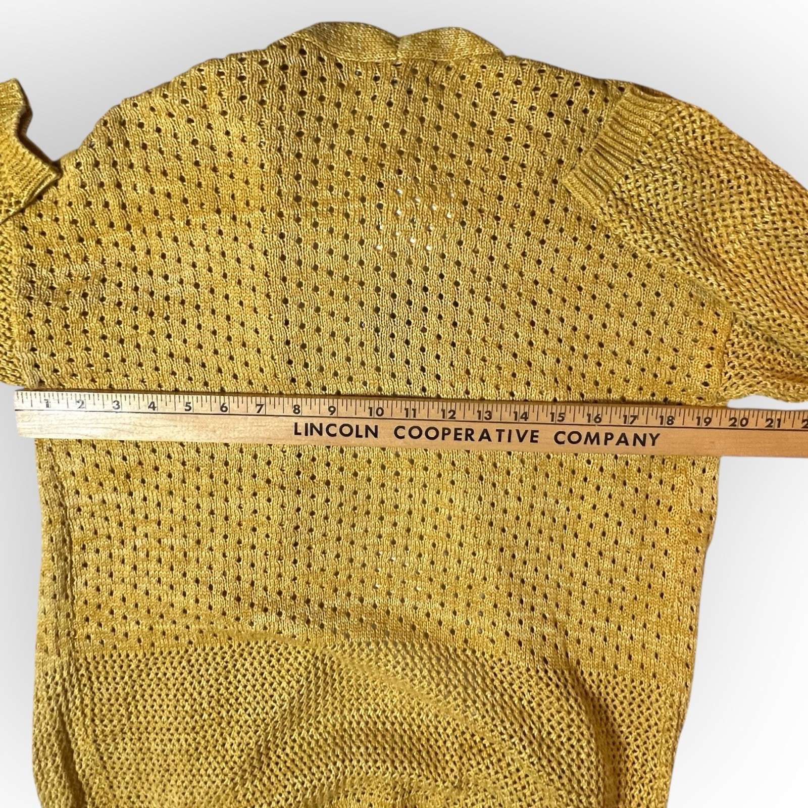 Marled Yellow Duster Open Cardigan Long Lightweight XS Sahara Sun Lagenlook
