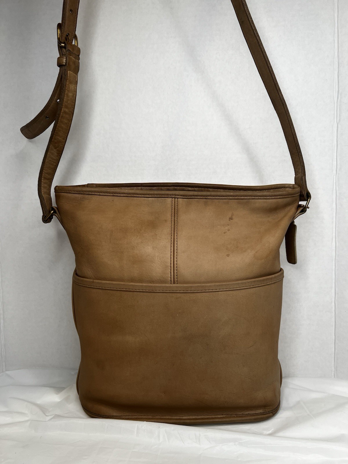 VINTAGE Coach Bleeker Legacy Tan Leather Crossbody Bag Made in USA