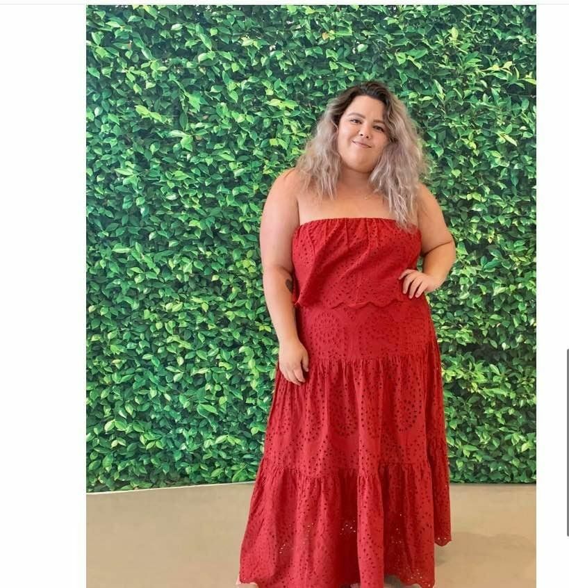 Women’s Plus Size Astra Signature Bandeau Tube Top Brick Red All Sizes Available
