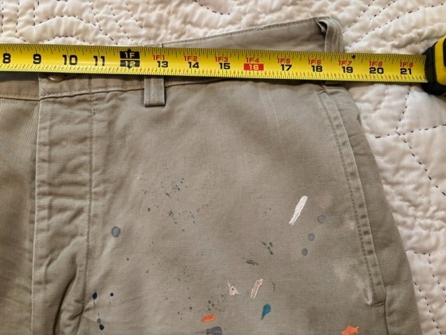 Ltd. Edition Polo Ralph Lauren Big Chino Hand Paint Splatter Khaki Work Pants 34