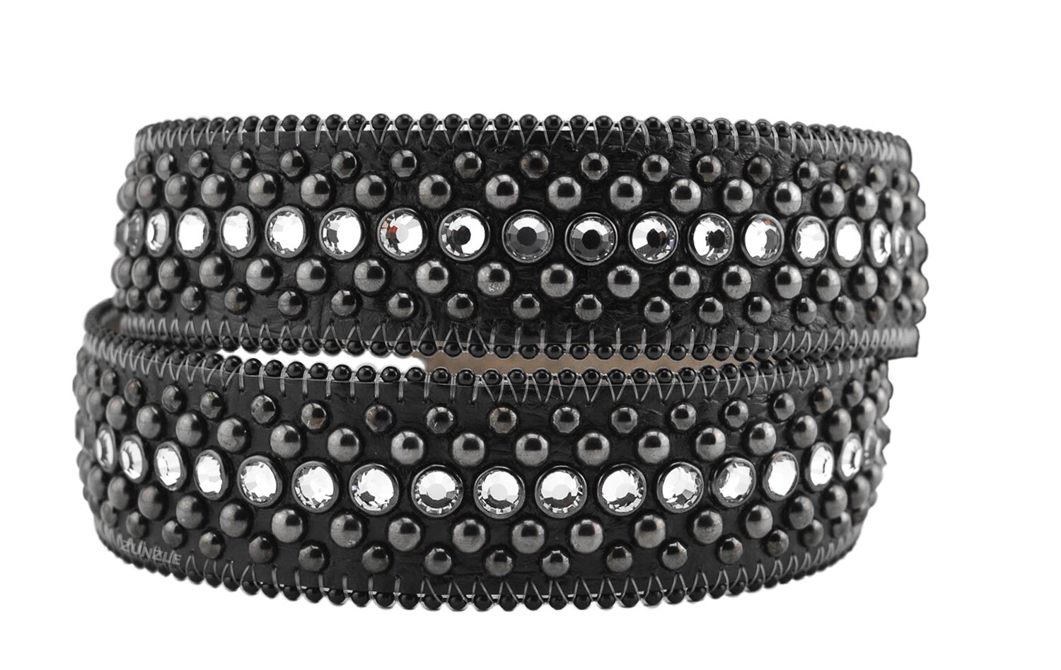 BB Simon Veronica Belt Clear Ice Crystal Black Rap Hip Hop 30 32 34 36 38 40 42