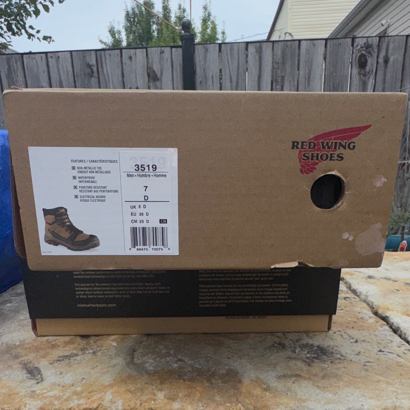 Red Wing Shoes Men’s Waterproof Leather Lace-Up Work Boots Brown/Black 7 D