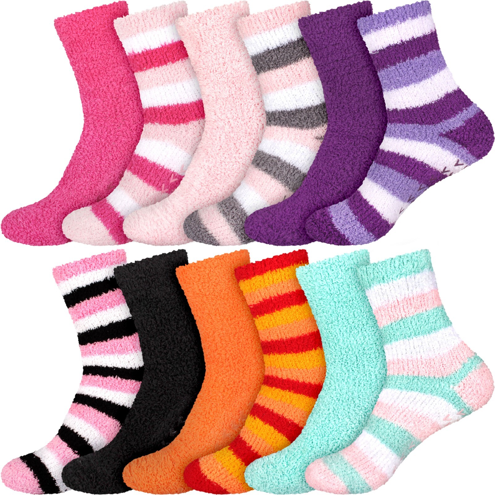 Women’s Super Cozy Warm Fuzzy Socks – Thick Plush Anti-Slip Fluffy Slipper Socks