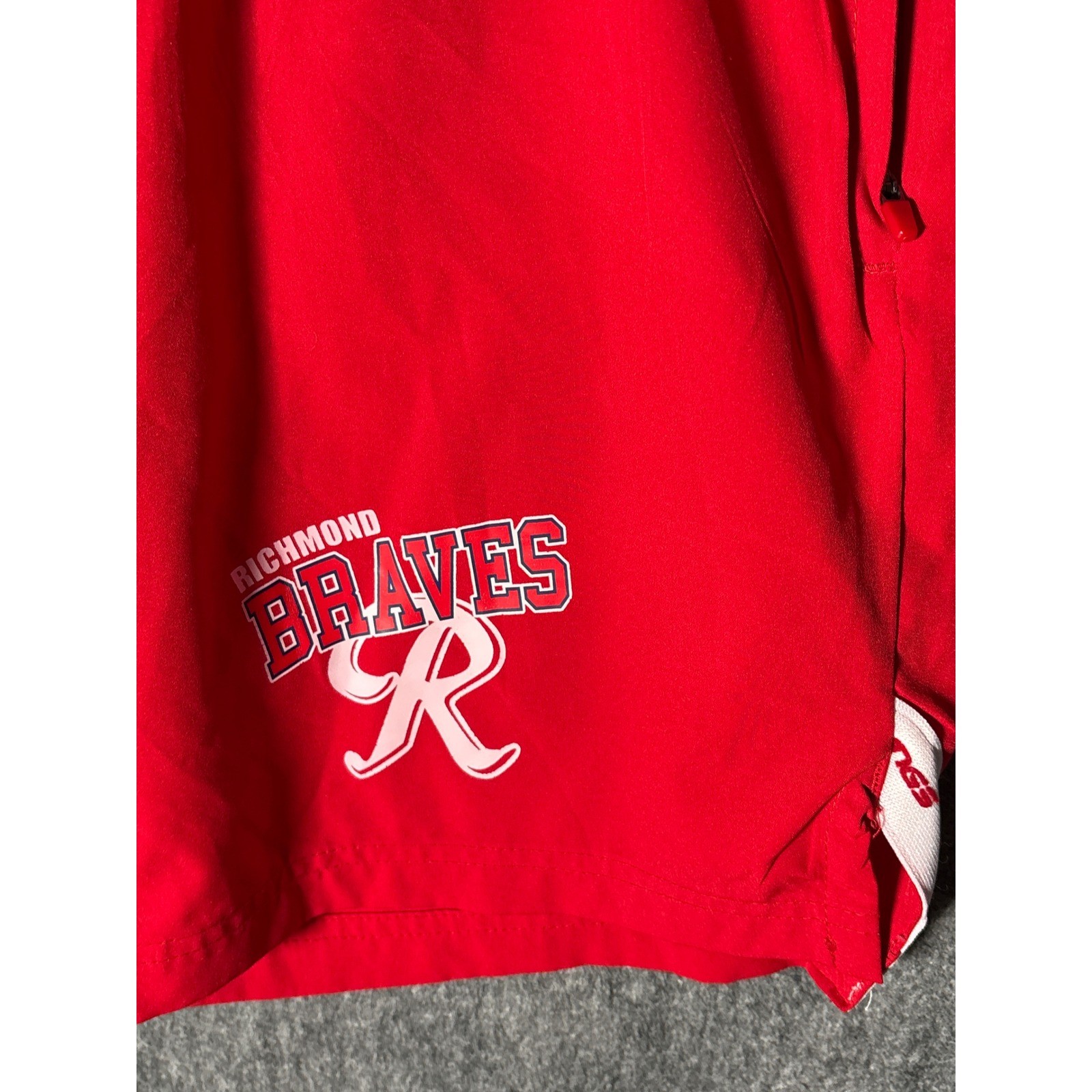 Rawlings Richmond Braves Mens Red Athletic Training Shorts Size L MLB Baseball
