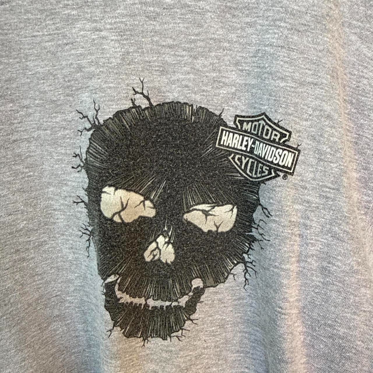 VINTAGE WHITE TAG HARLEY-DAVIDSON SKULL GRAPHIC TEE SIZE XL