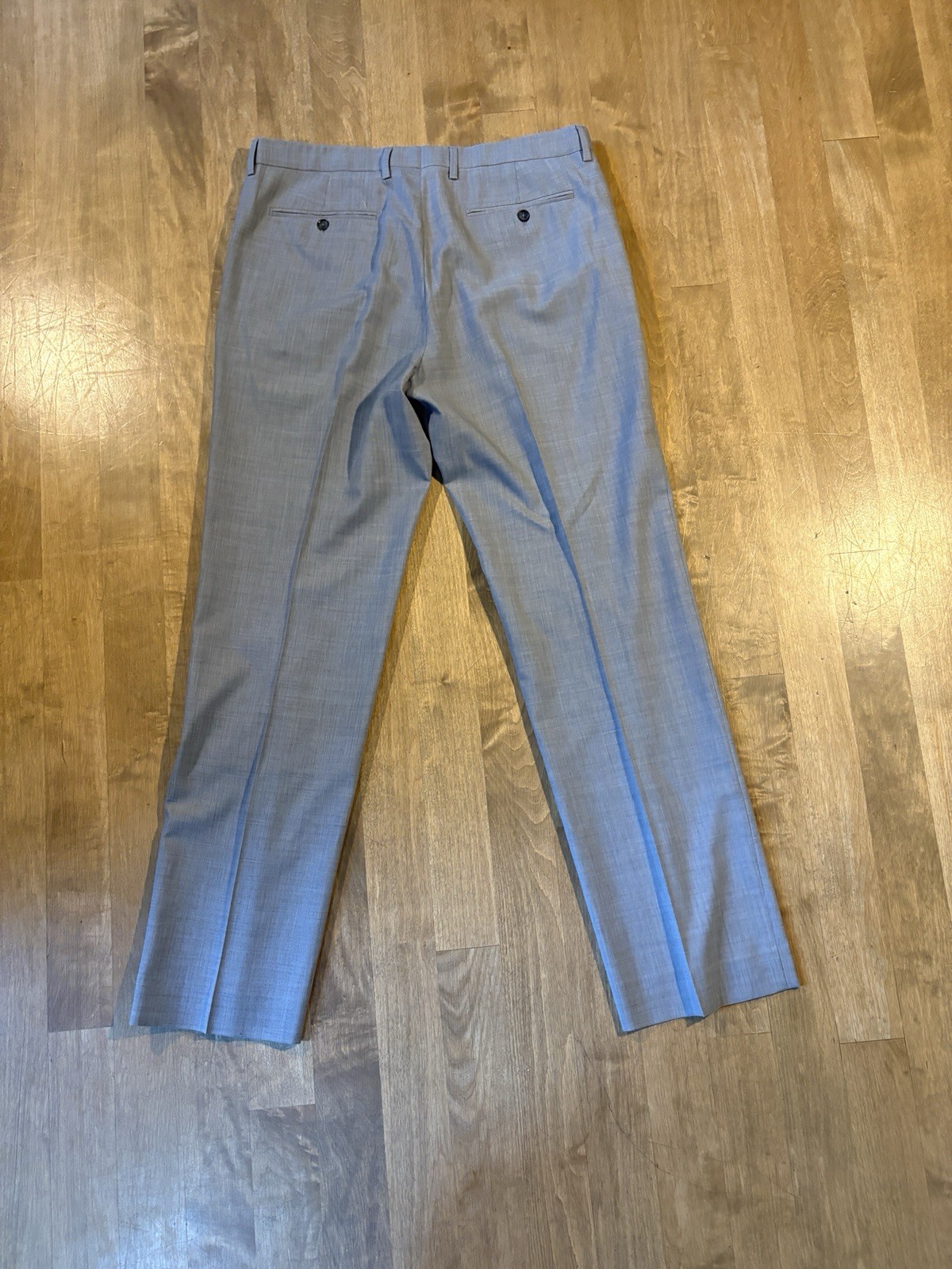 Banana Republic Slim Fit Gray Wool Blend Dress Pants Men’s 36/34 Flat Front
