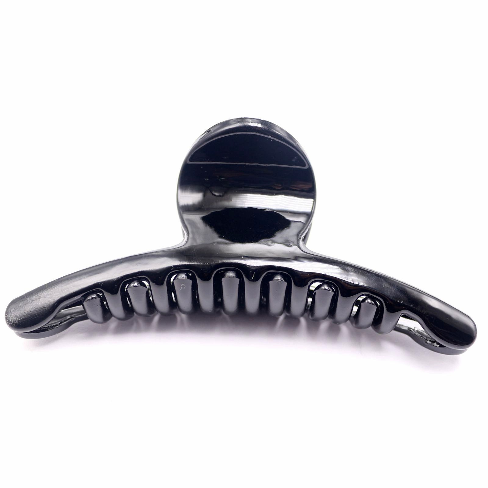4 Pcs Black Plastic Large Curved Hair Jaw Claw Clip Clamp Folding Clips 118mm