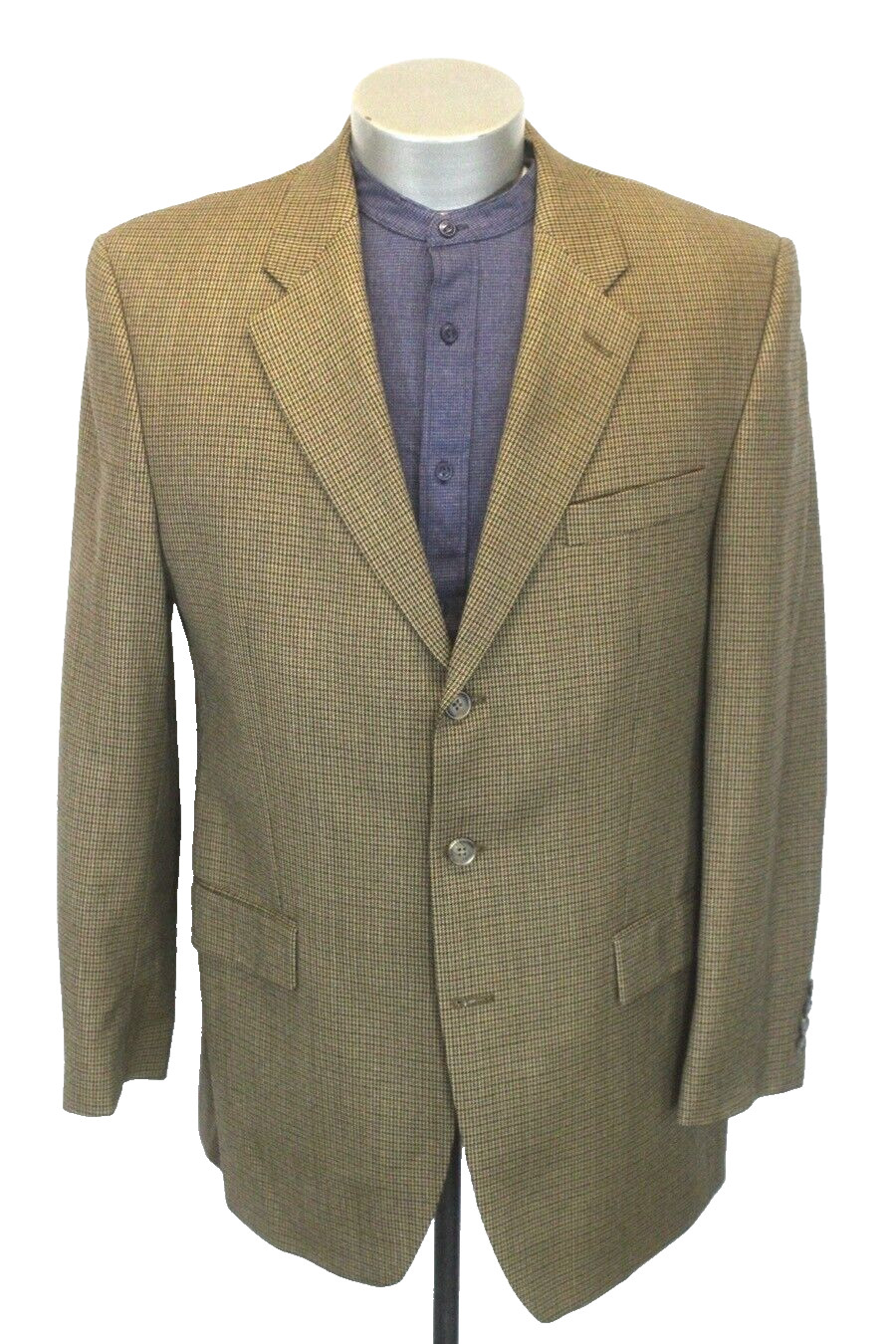 vtg mens brown Ralph Lauren houndstooth blazer jacket sport suit coat wool 42 L