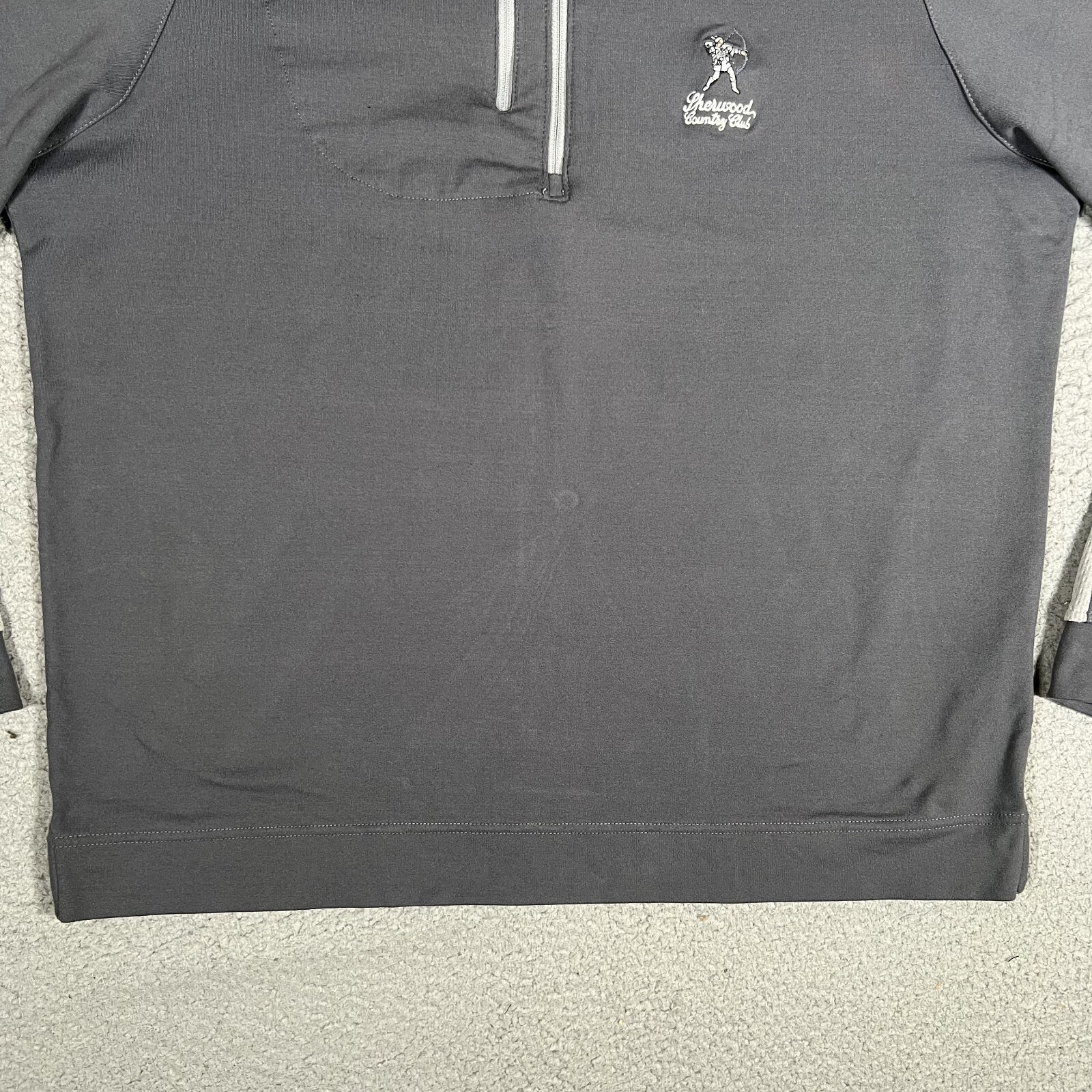 FootJoy Sweater Mens Medium Gray 1/4 Zip Golf Pullover Casual Preppy Sherwood CC