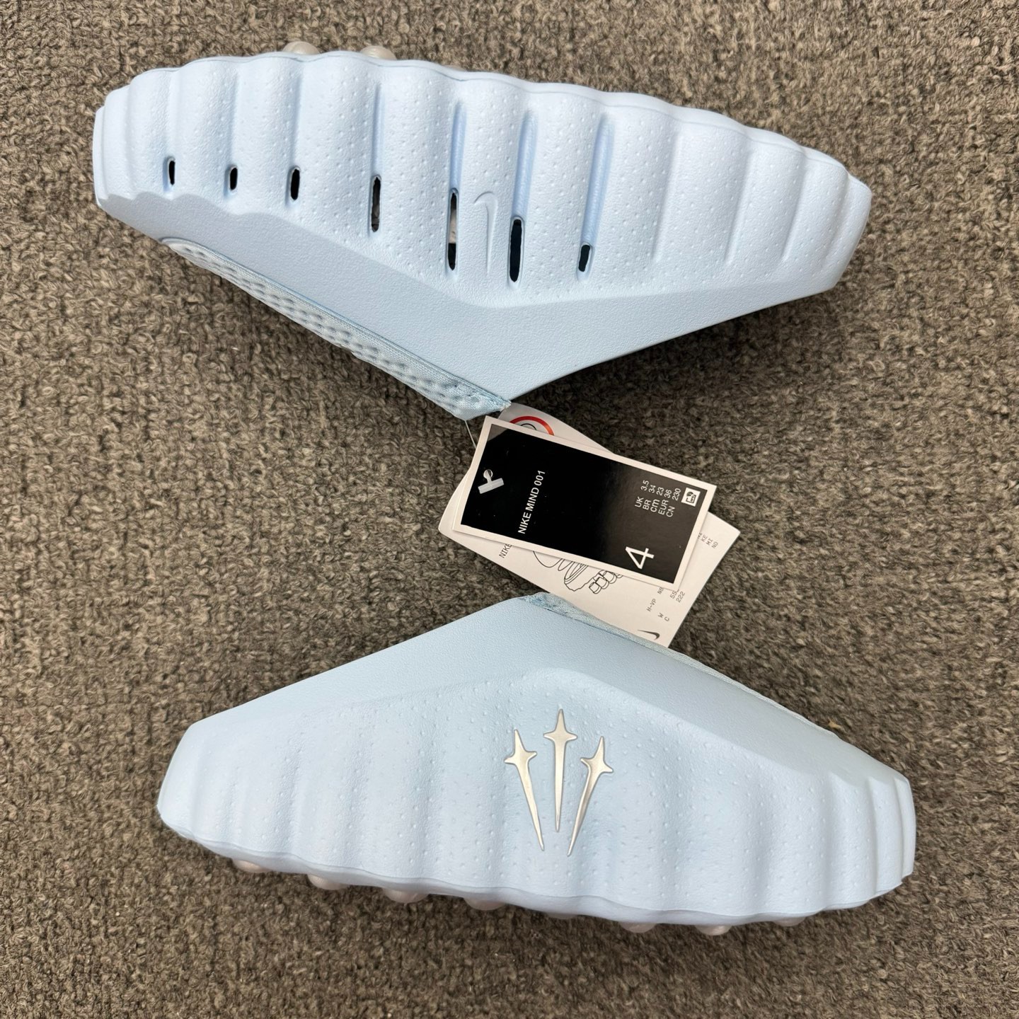 Nike x Travis Scott Mind 001 Light Blue Slip-On Clog Slippers
