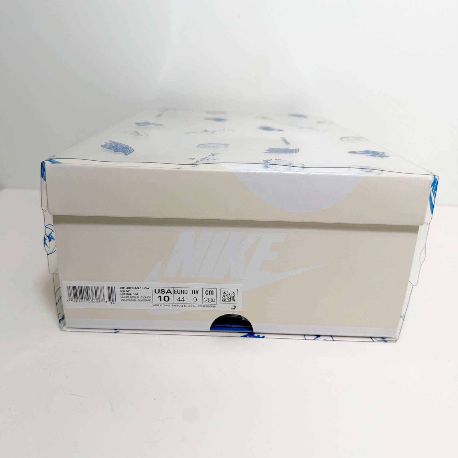 Nike Travis Scott X Fragment Air Jordan 1 Retro OG Sail Military Blue Size 10