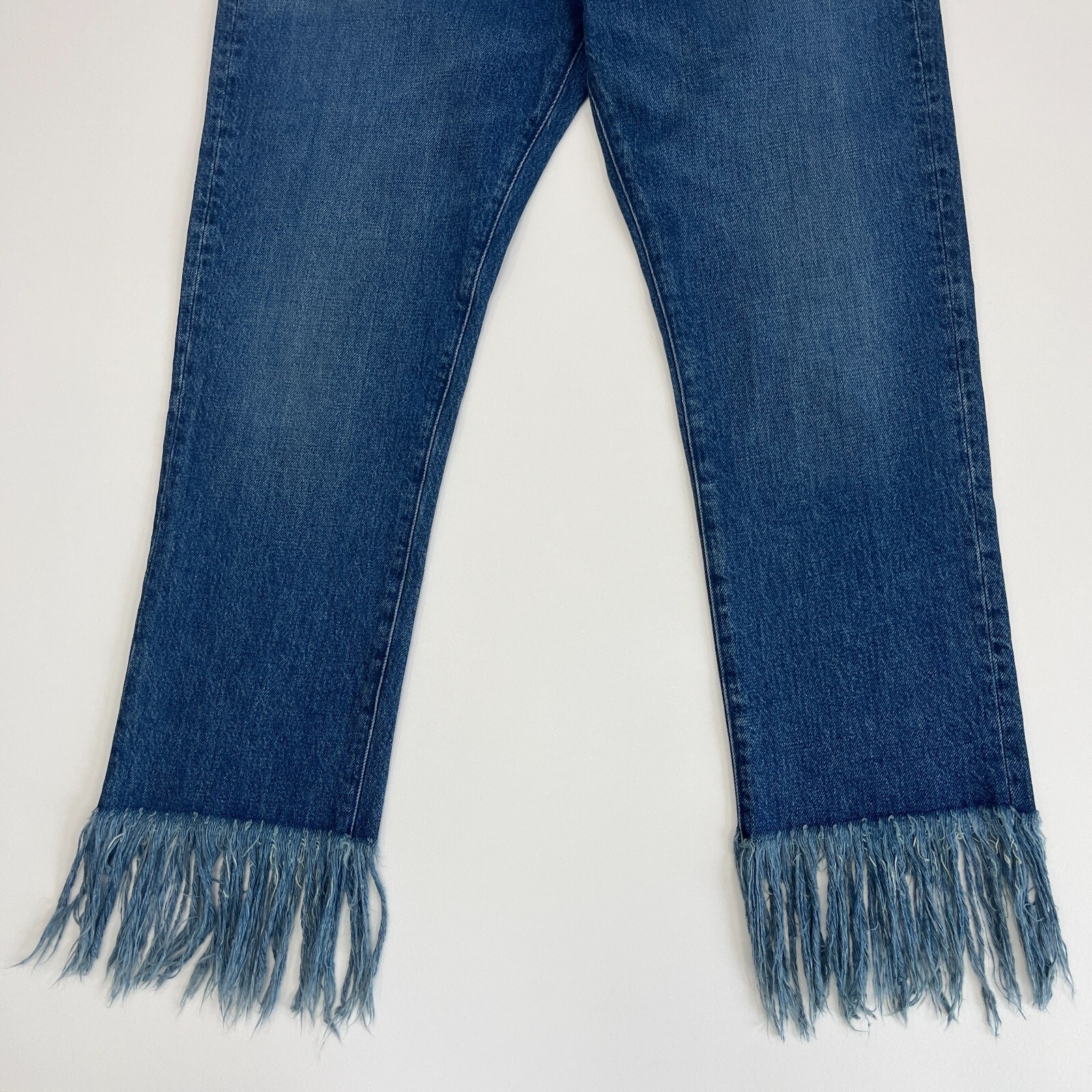 3×1 NYC Original Fringe Hem Lima Straight Denim Crop Selvedge Jeans 29 USA
