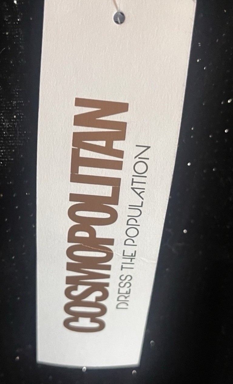 Cosmopolitan X Dress The Population Vida Dress Sz XL RUNS SMALL PTP 17.5”