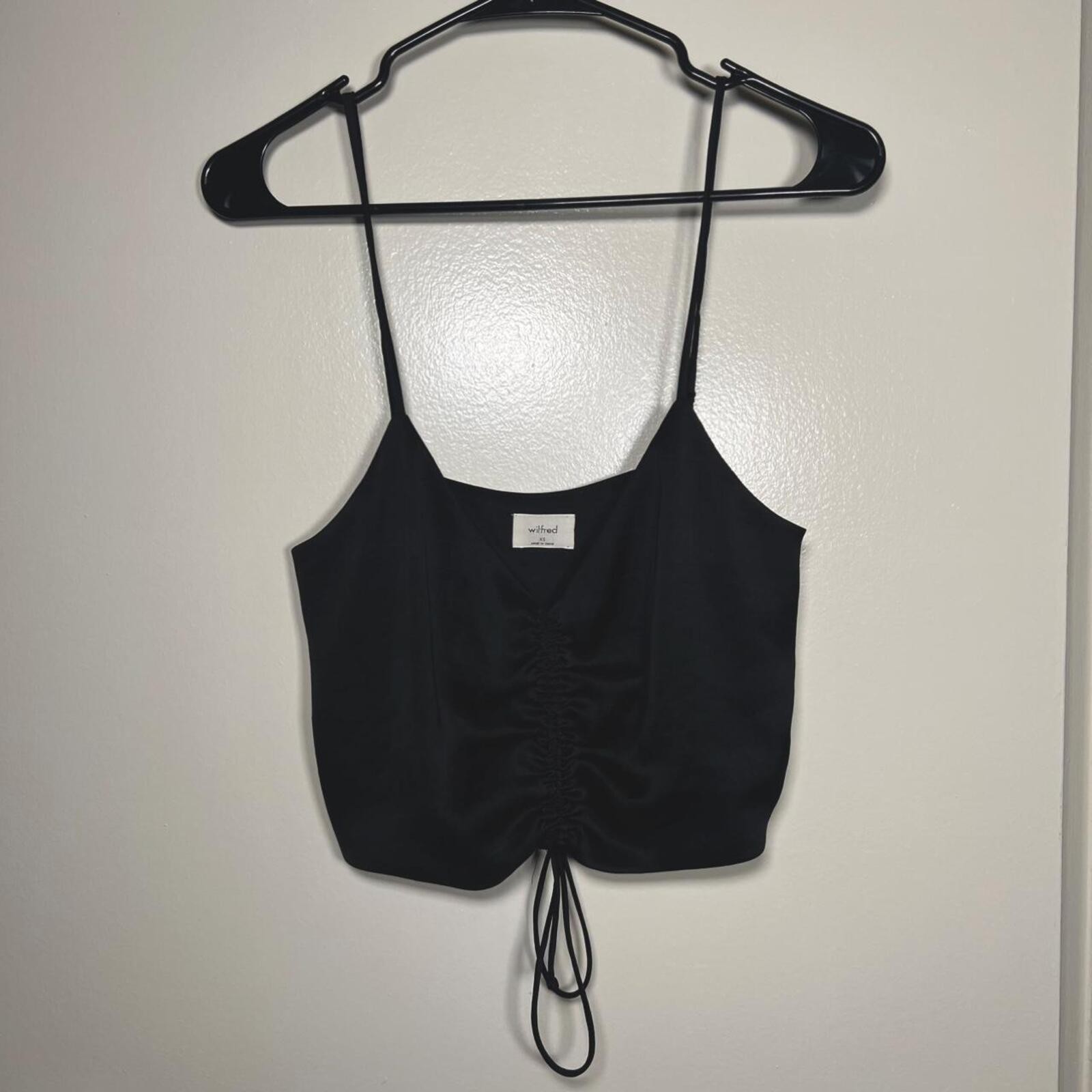 Black Wilfred Cropped Ruched Cami