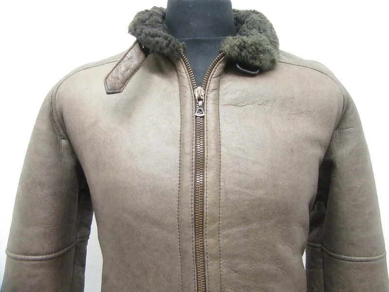 Vintage sheepskin biker jacket size 10 BY LAMANTA