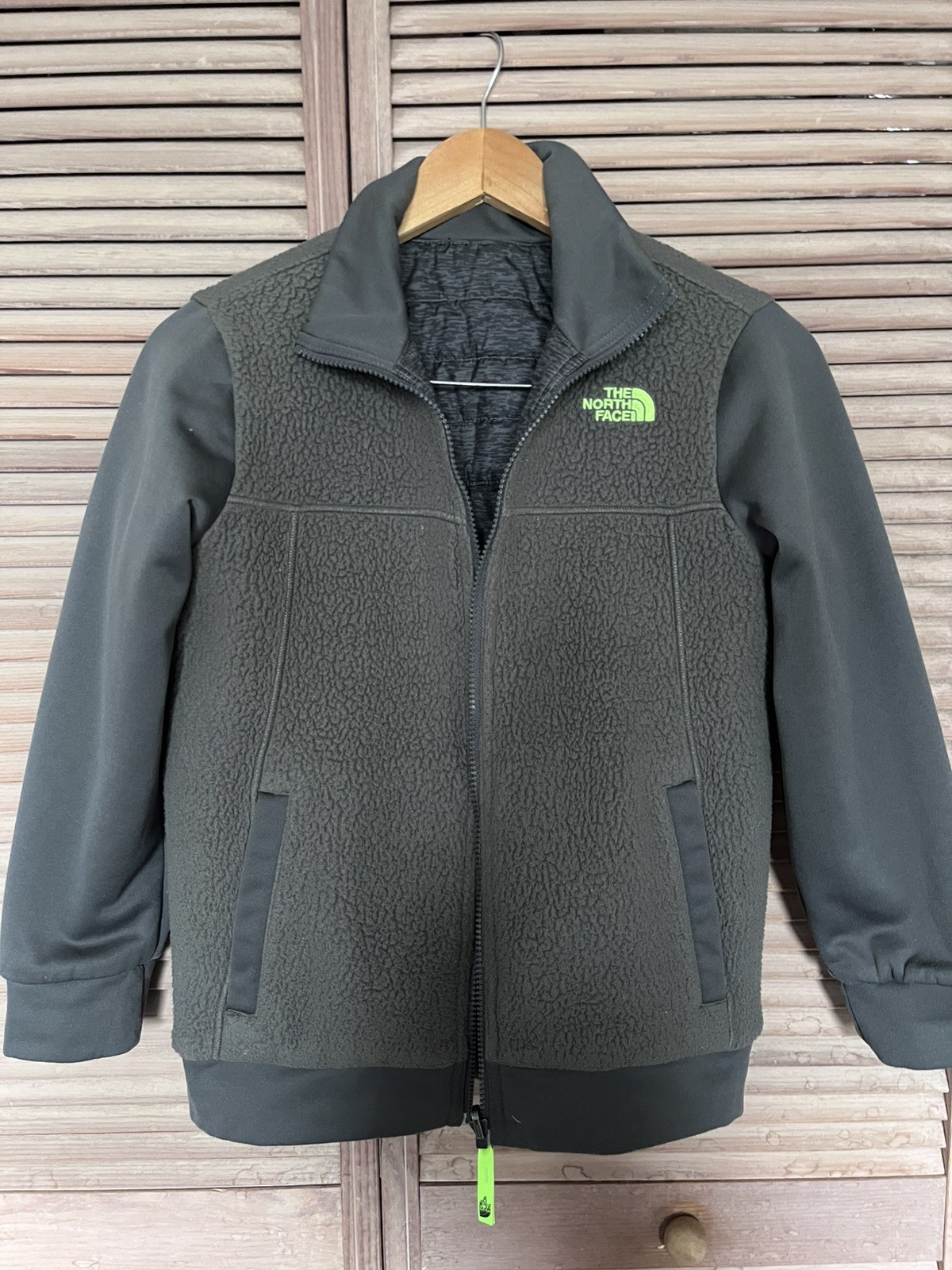 The North Face Boy’s Sz Med 10/12 Quilted Reversible Full Zip Puffer Coat Jacket