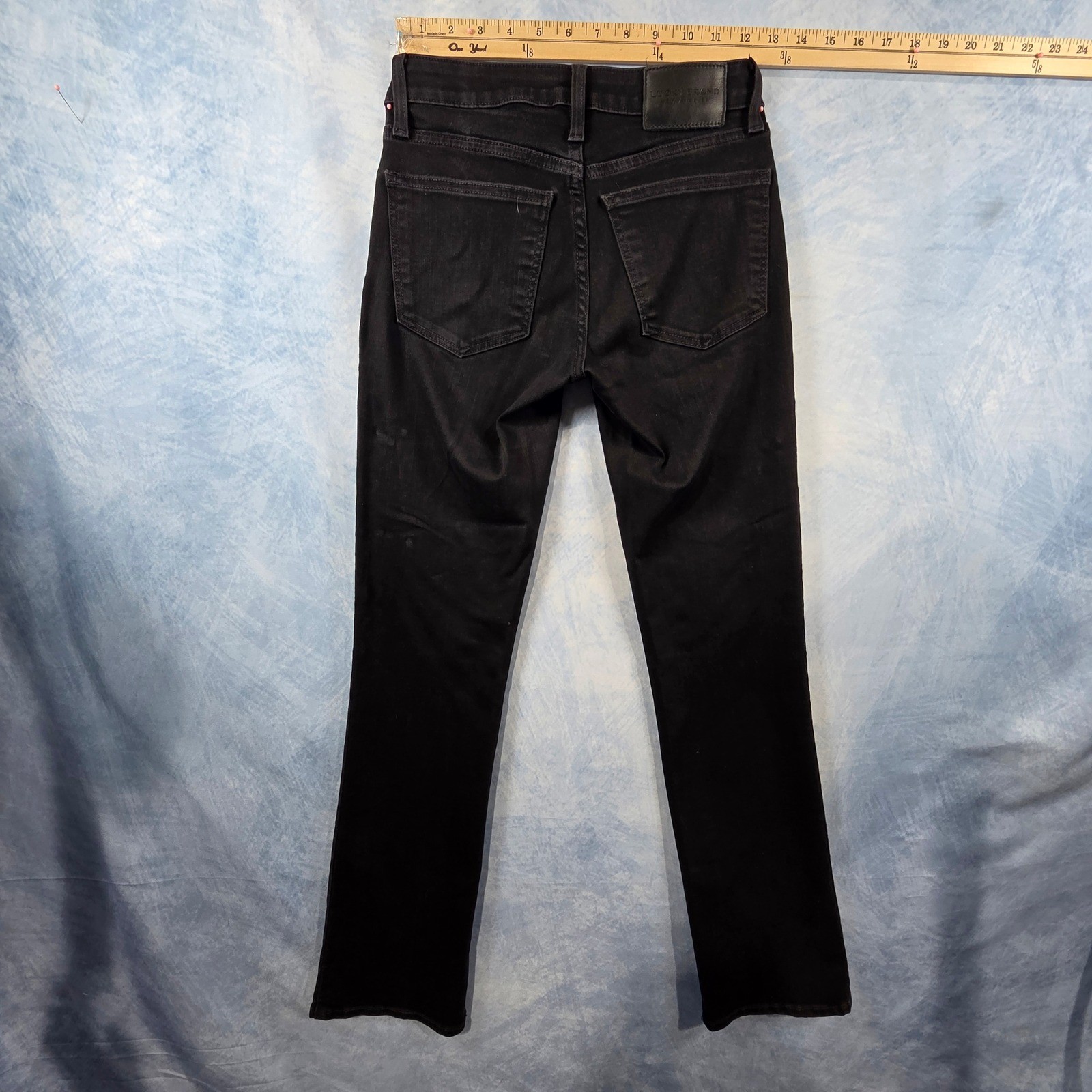 Lucky Brand Lolita Boot Black Low Rise Bootcut Jeans Womens 2/26R Stretch Denim