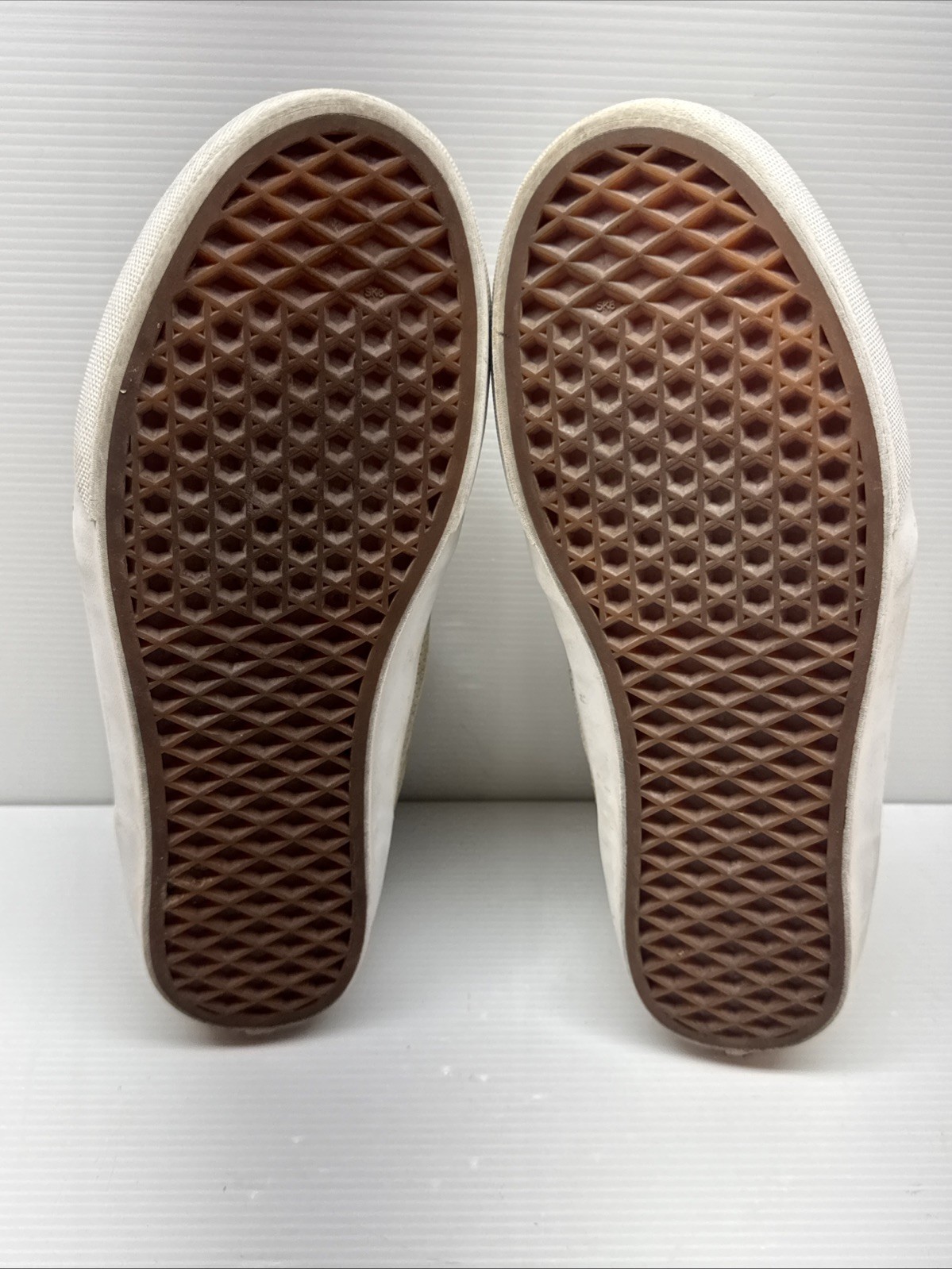 Vans Skate Half Cab 93 Taupe Tan White Men’s size 8 ah spit baker