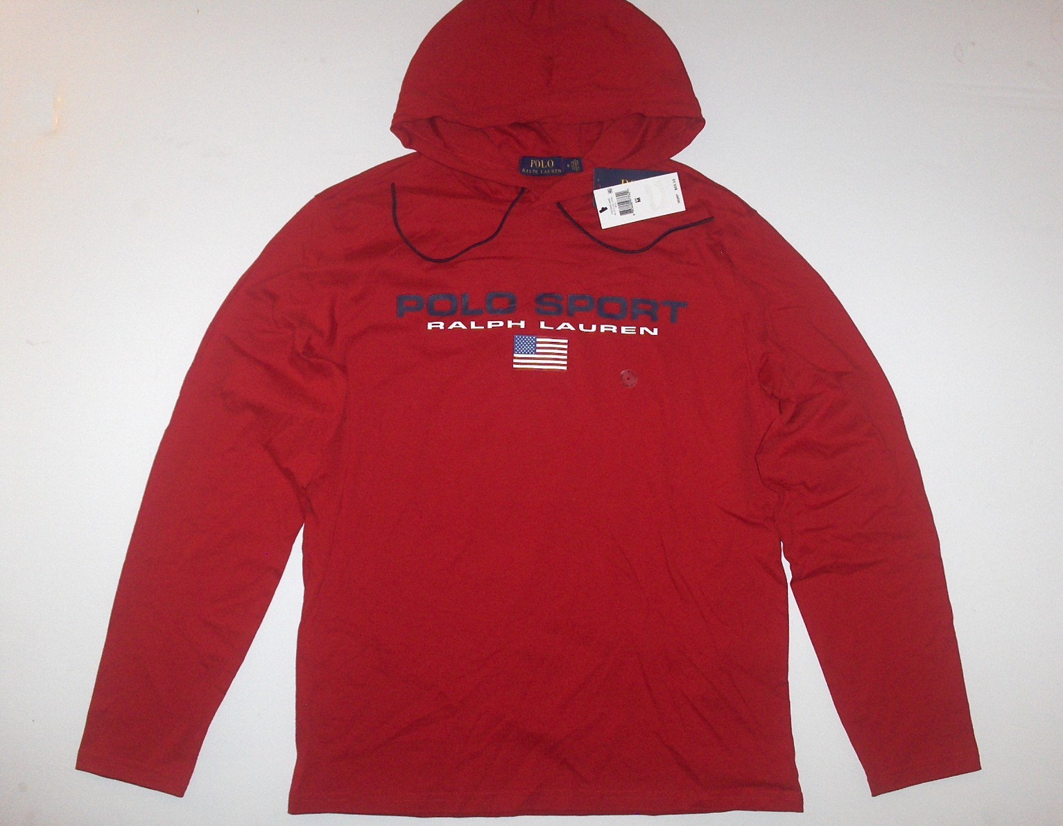 POLO RALPH LAUREN Men’s Polo Sport Yacht Ocean Challenge USA Hoodie T-Shirt, RED