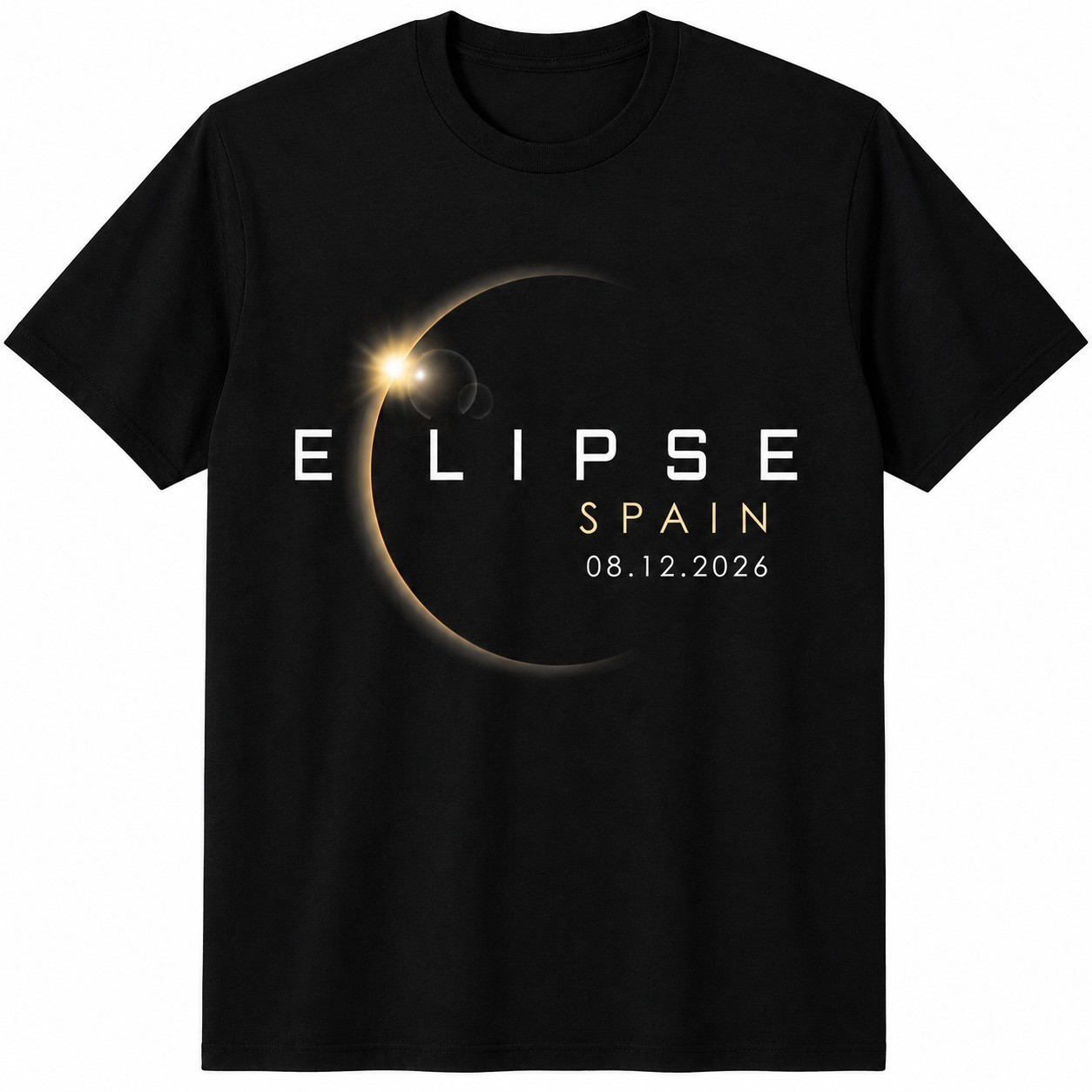 Spain Eclipse 2026 August 12 Total Solar Eclipse Souvenir Astronomy T-Shirt