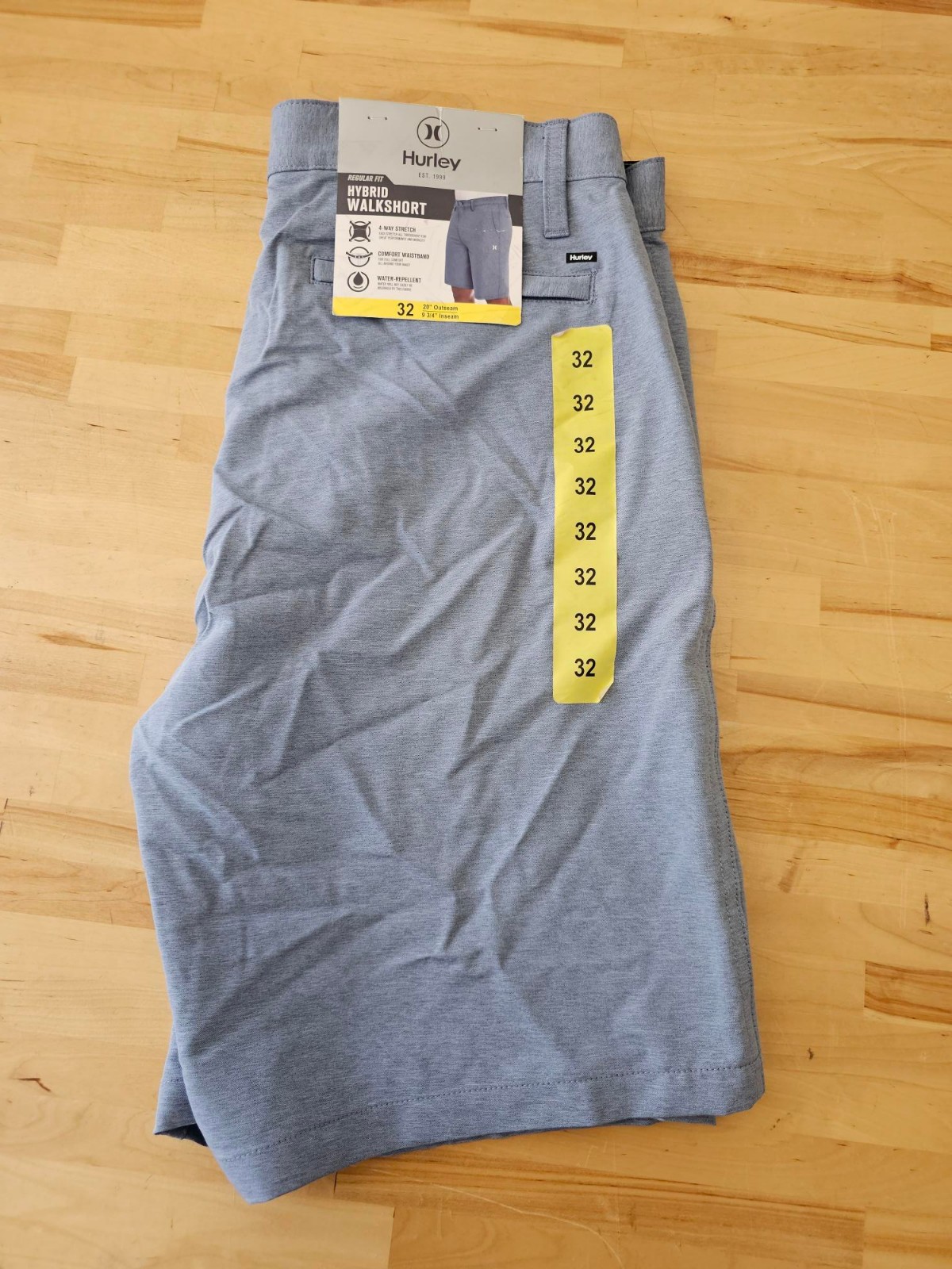 32 x 10″ Inseam – BLUE – Hurley Men’s Hybrid Golfing Walkshorts Shorts