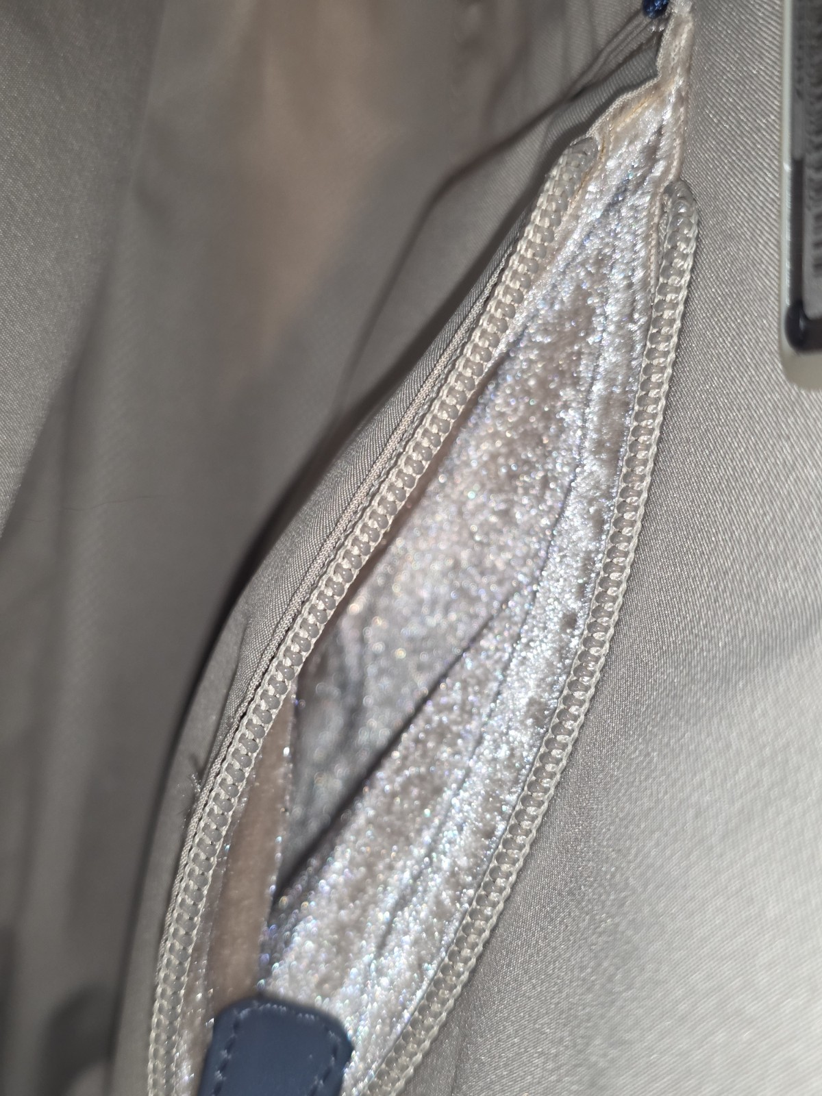 Tumi Dusty Blue Pebbled Leather Tote