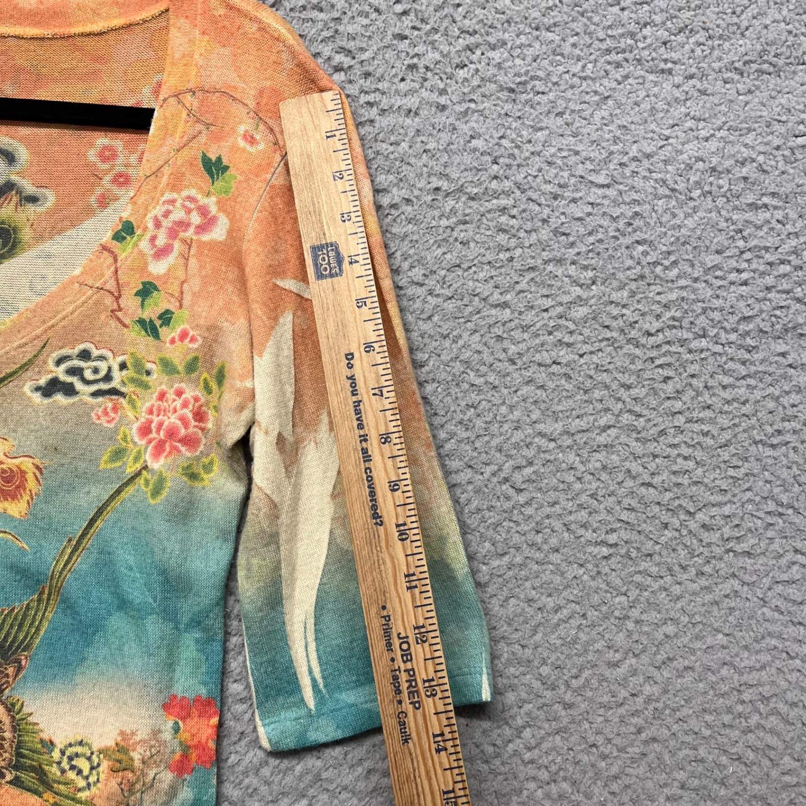 Mushka By Sienna Rose Top Womens S Colorful Oriental Asian Y2K Art Button Up