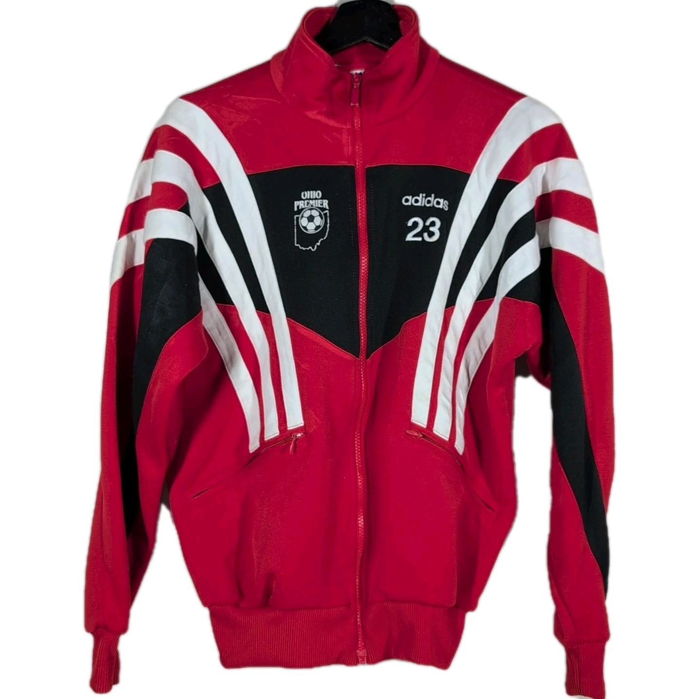 VTG 90s Adidas Full Zip Soccer Track Jacket Warm-up Top Adult Sz XS Ohio Premier