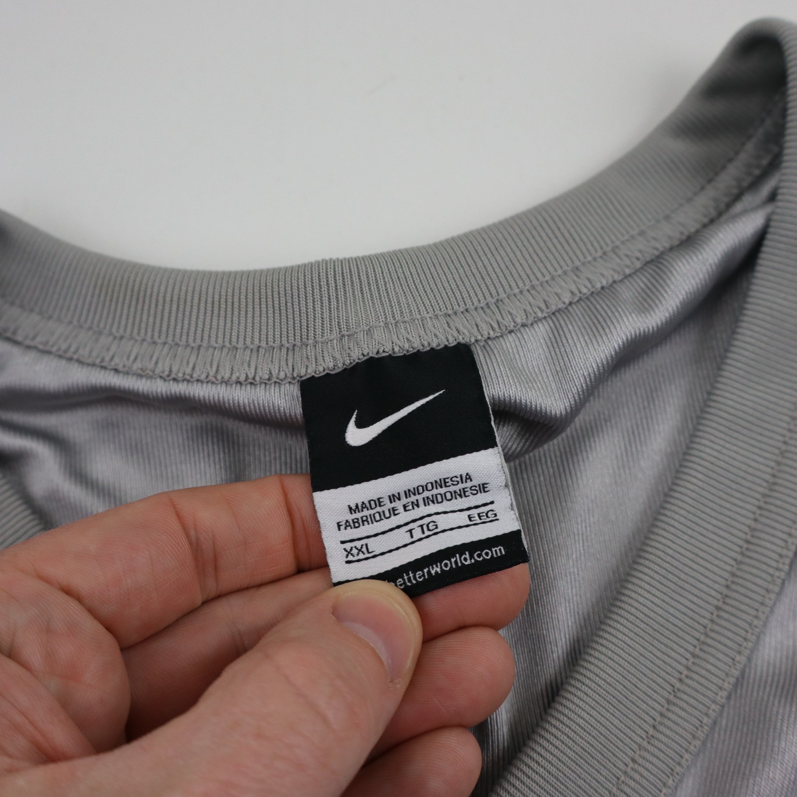 Nike Practice Mesh Football Silky Dazzle Jersey Mens XXL/XL Silver Vtg 90s Y2K