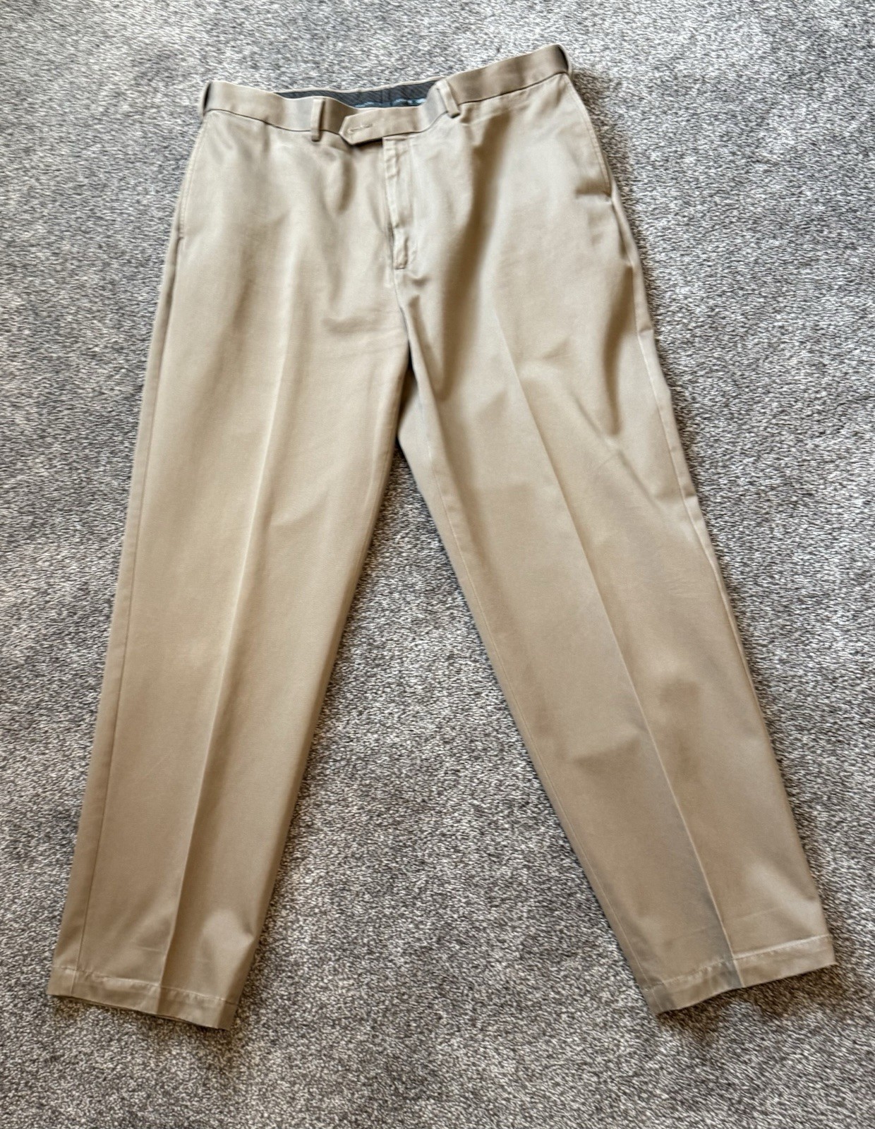 Savane Men’s Dress Slacks * Tan with Flat Front * 38×32 *