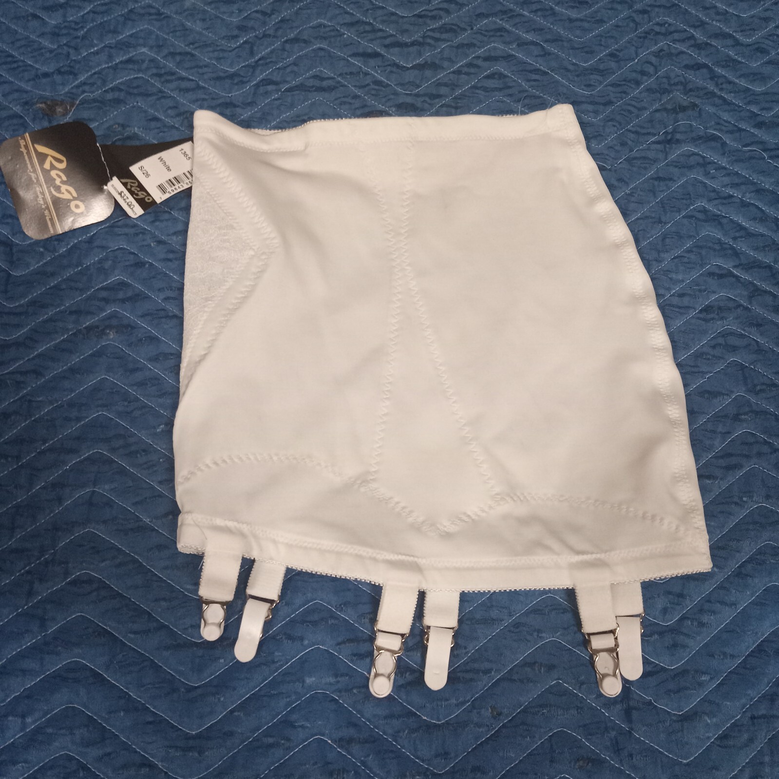 Vtg New NWT Rago Style 1365 size womens M 28 White Extra Firm Open Bottom Girdle