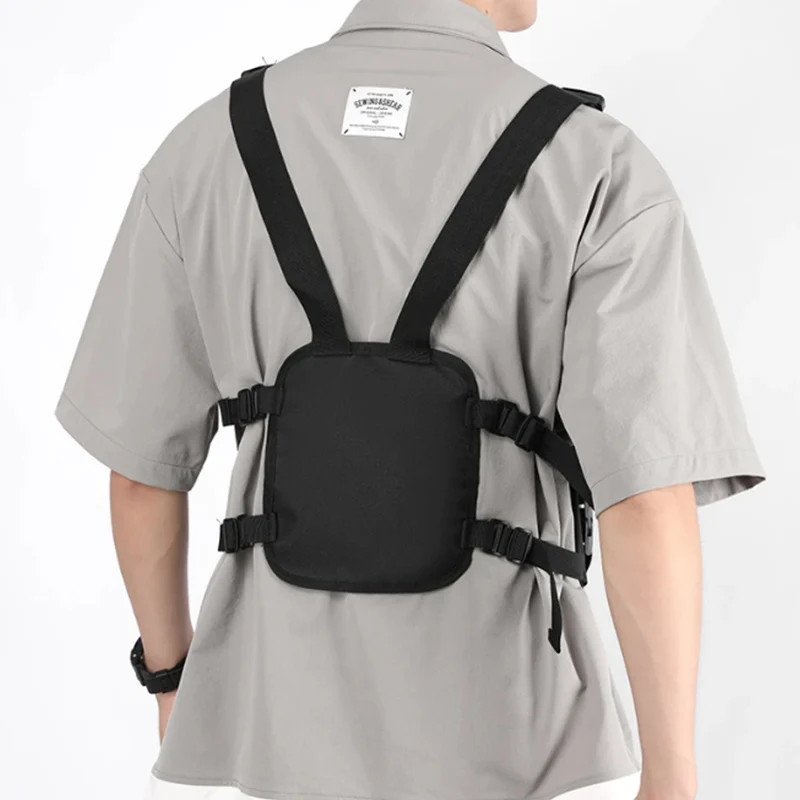 Functional Tactical Chest Bag Exercise Travel Vest Pack Oxford Cloth Vest Storag