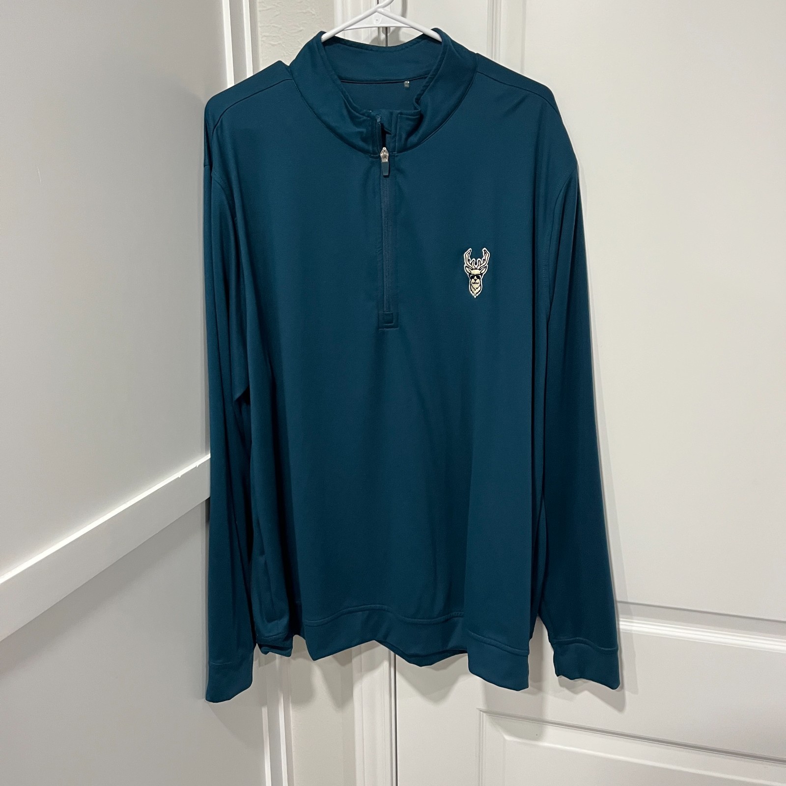 Waggle Pullover Mens 2XL Green 1/4 Zip Kentucky Buck Performance Golf Outdoors