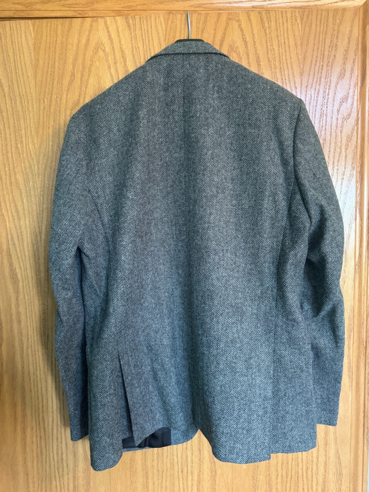 J Crew Ludlow Slim Blazer 44R Slim Gray Herringbone Wool Cotton
