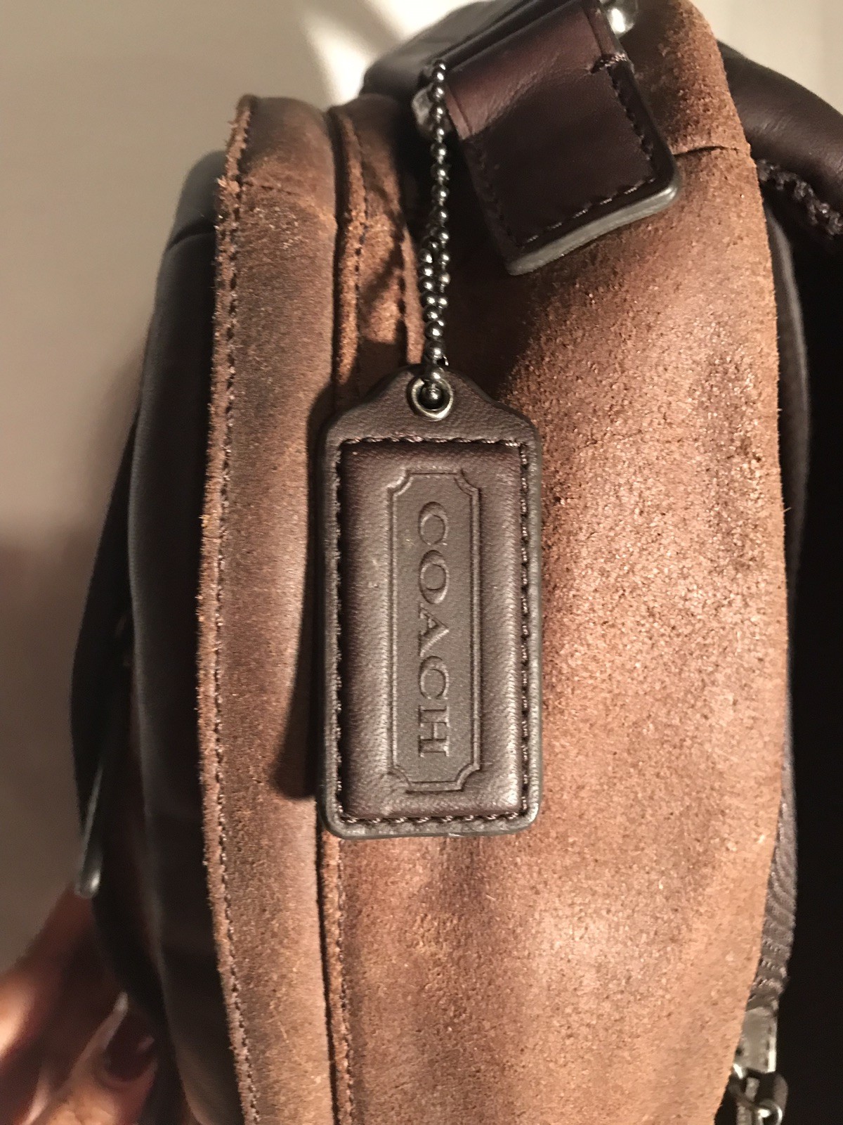 Coach Unisex Camden Leather Backpack Dark Brown, Rustic Brown D1461-F71060