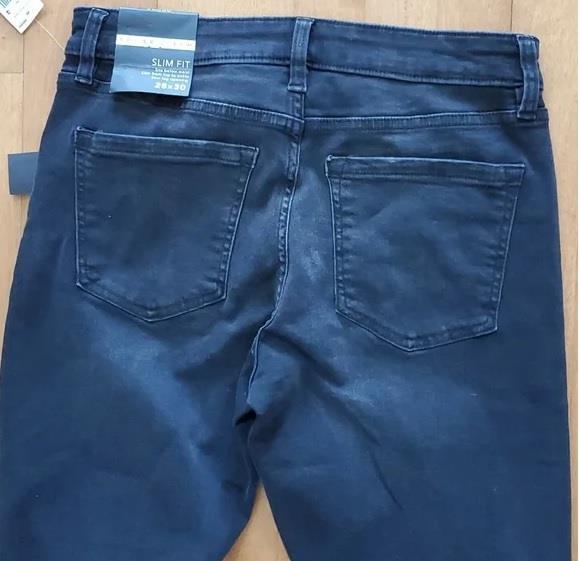 Mens Edgar + Ash 5 pocket Slim Fit BLACK WASH Jeans Size 28 30 32 34 36 38 NWT