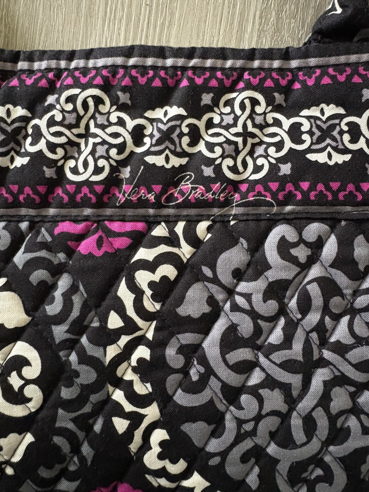 Vera Bradley Canterberry Magenta Tote Roomy Excellent Used Condition