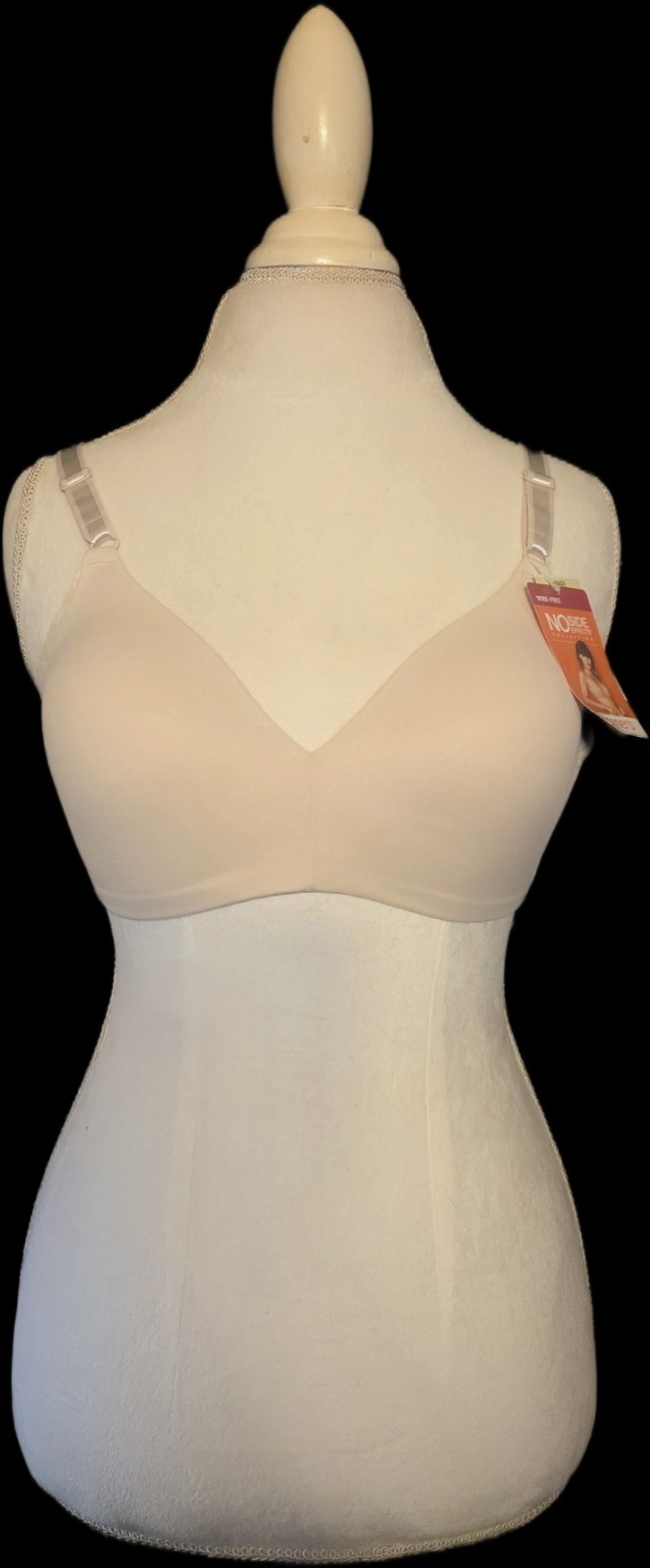 Warners No Side Effects Tan w/ Leopard Accents Lightly Lined Wireless Bra 38B