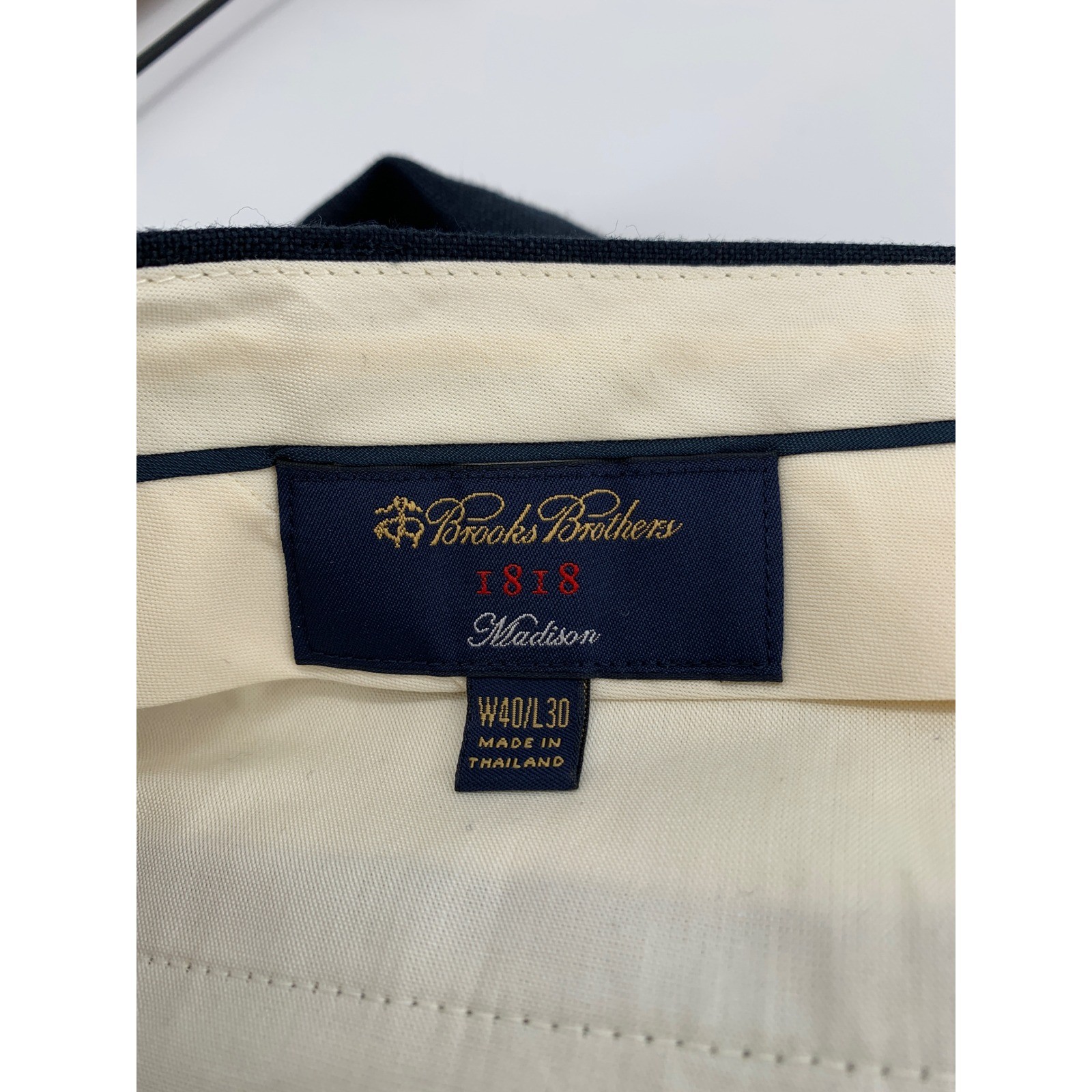 Brooks Brothers Pants 40×30 Blue Baird Mcnutt Linen Madison Pleated Cuff NEW