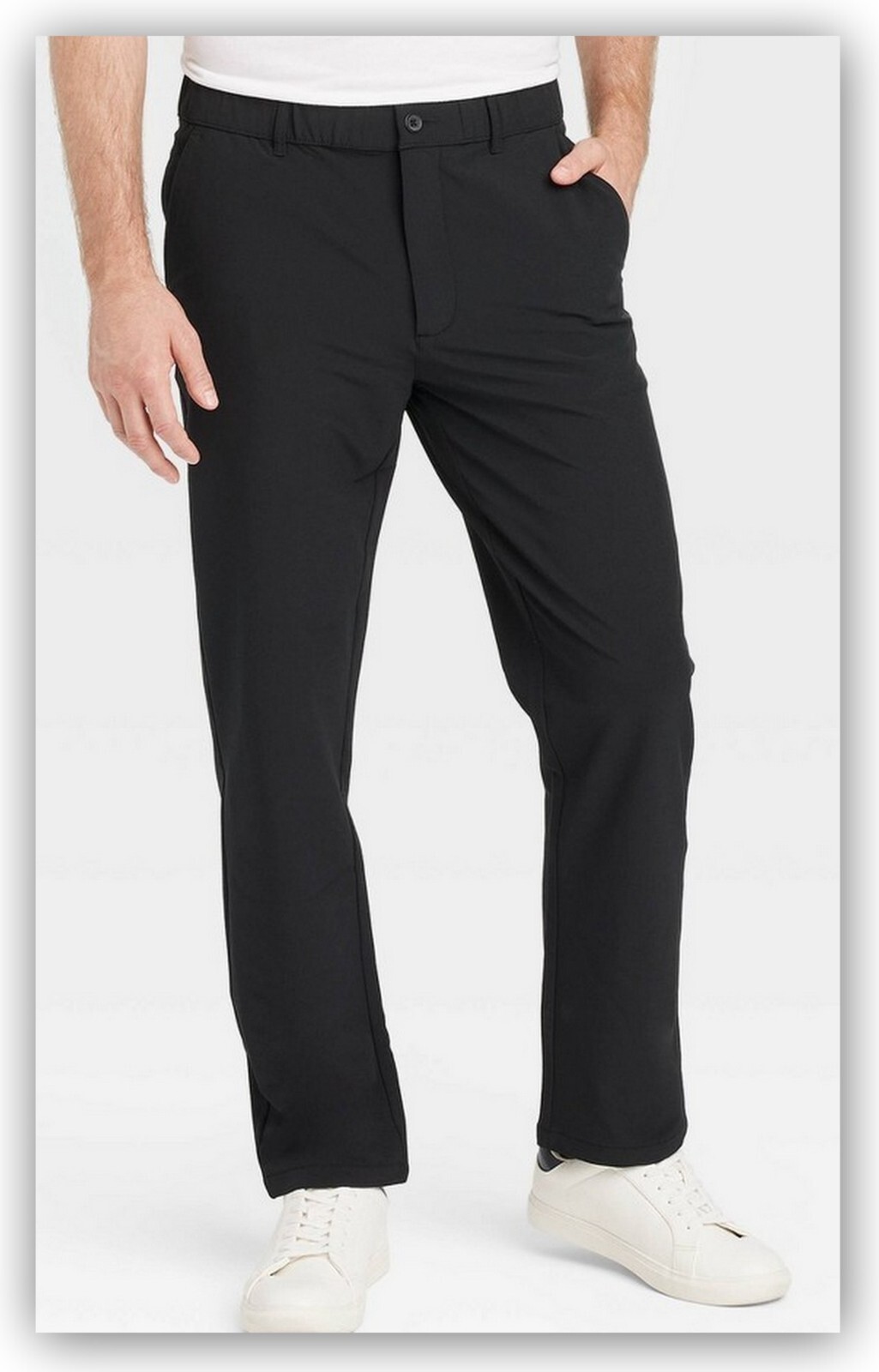 Tech Trousers Relaxed Fit/ Button Zipper Elastic & tie! Goodfellow & Co 3 colors