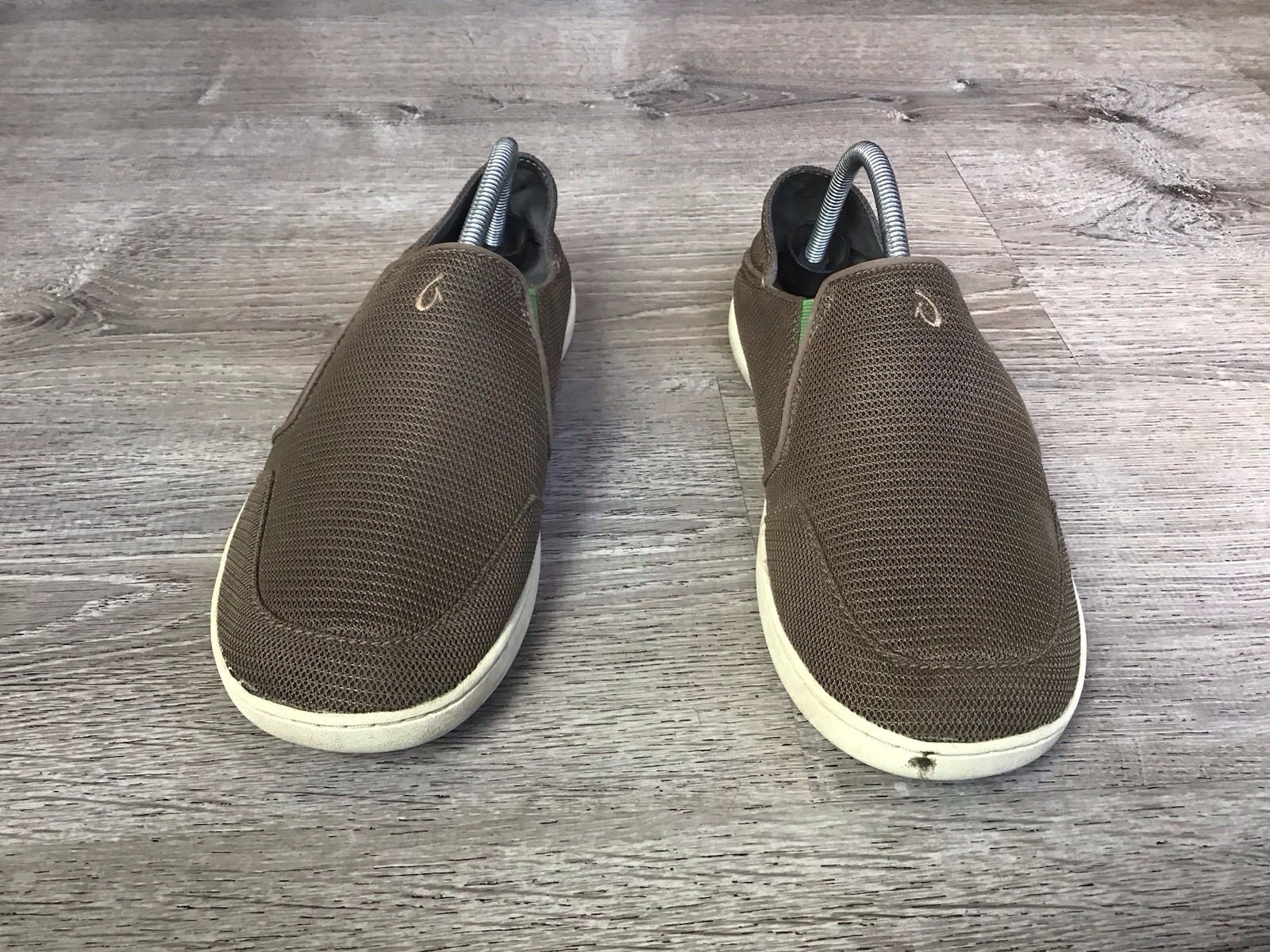 Olukai Nohea Mesh Slip‑On Dark Brown Comfort Casual Men’s Size 9.5 Shoes