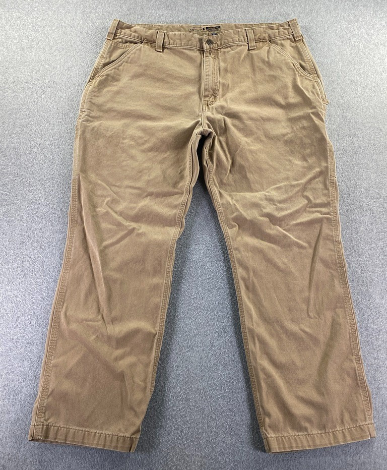 Carhartt Pants Mens 40×30 Brown Relaxed Fit Twill Utility Work Pant BN0324-M