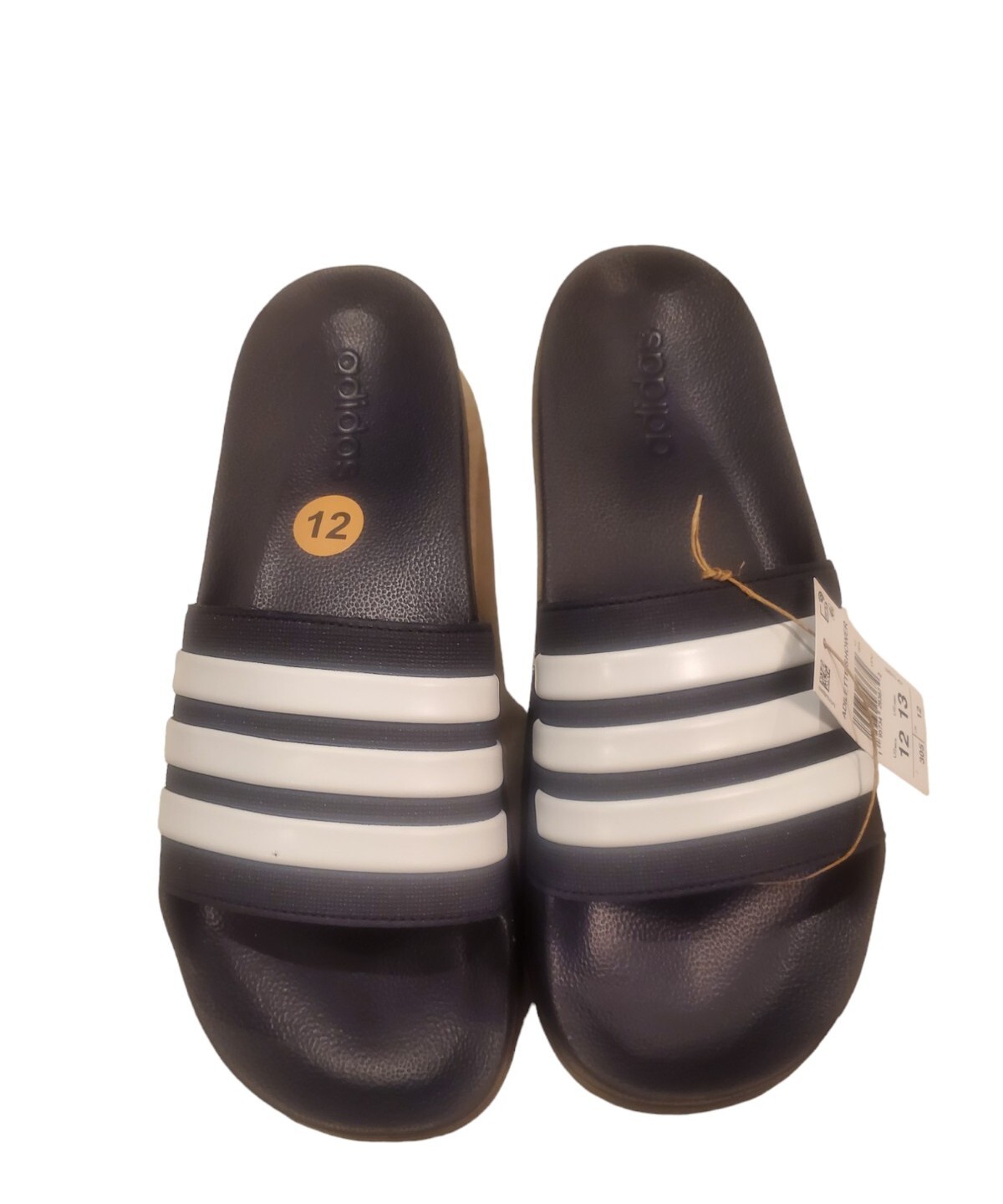 Adidas Unisex Adilette Shower Slides Sandal, Blu/White, 12 Men US GZ5920