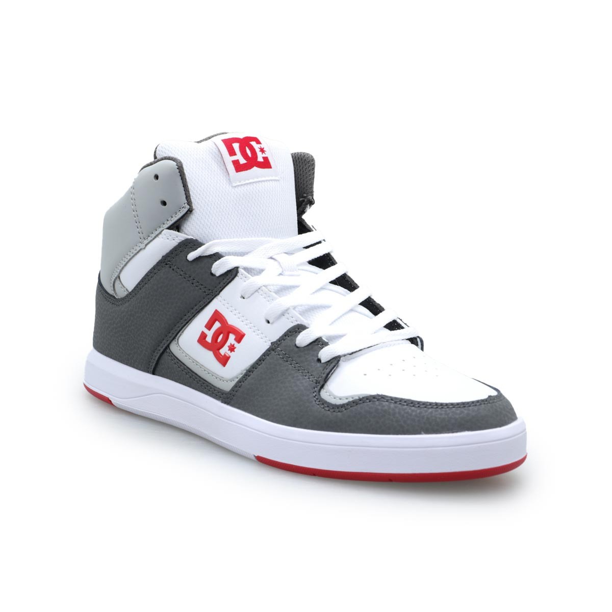 DC Men’s Cure Hi Top Shoes Gray/White/Red Size 11.5 ADYS400072 See Pics
