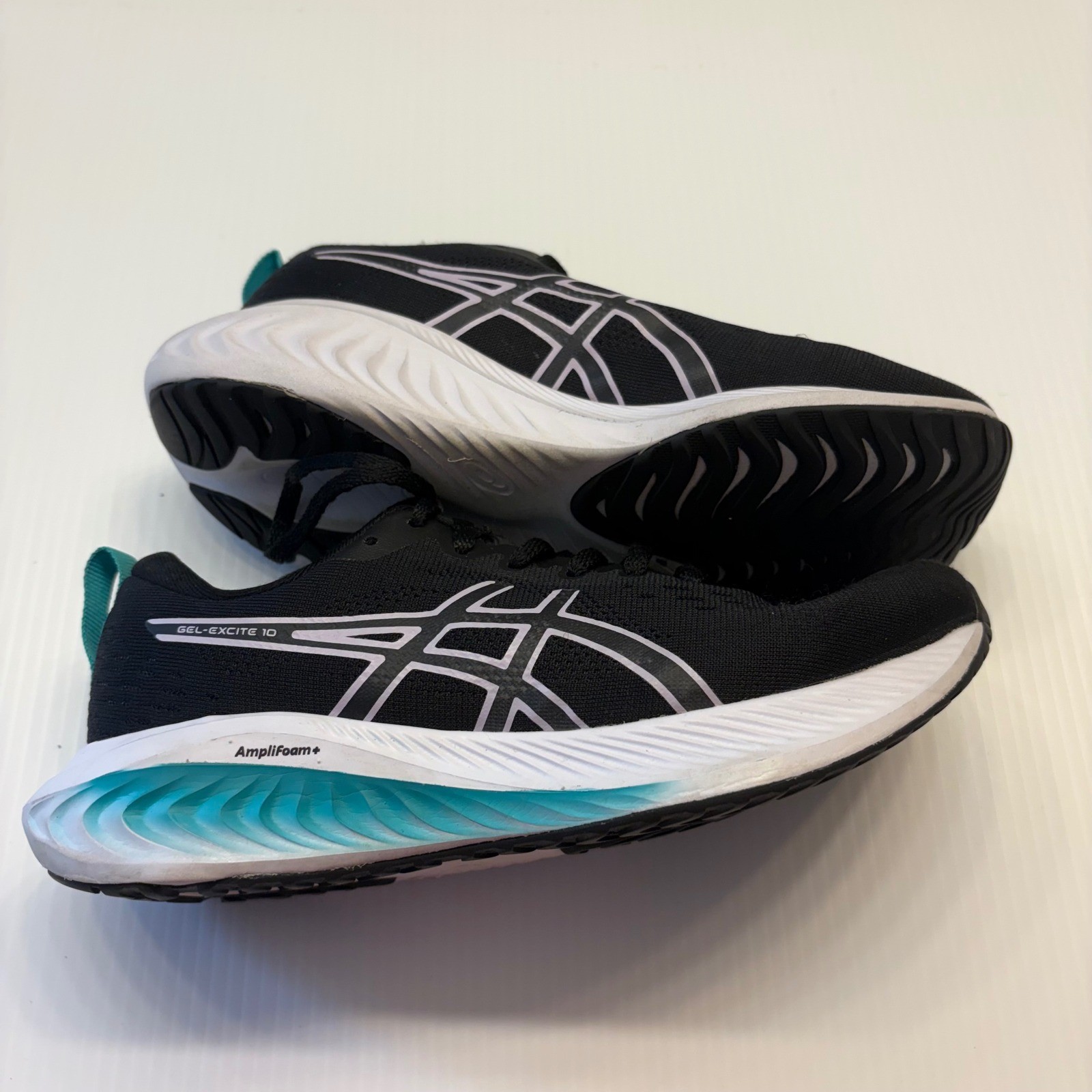 Asics Gel-Excite 10 Running Shoes Womens 6 Wide Black Teal 1012B420 Sneakers