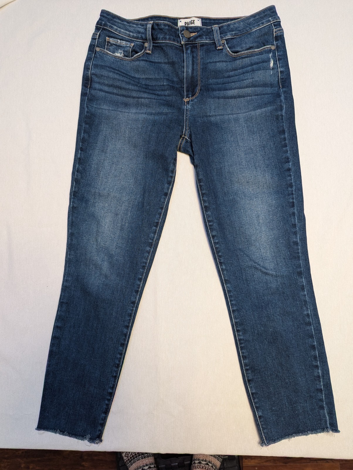 Paige Kylie Crop Denim Women’s Dark Wash Blue Jeans Pants Size 31